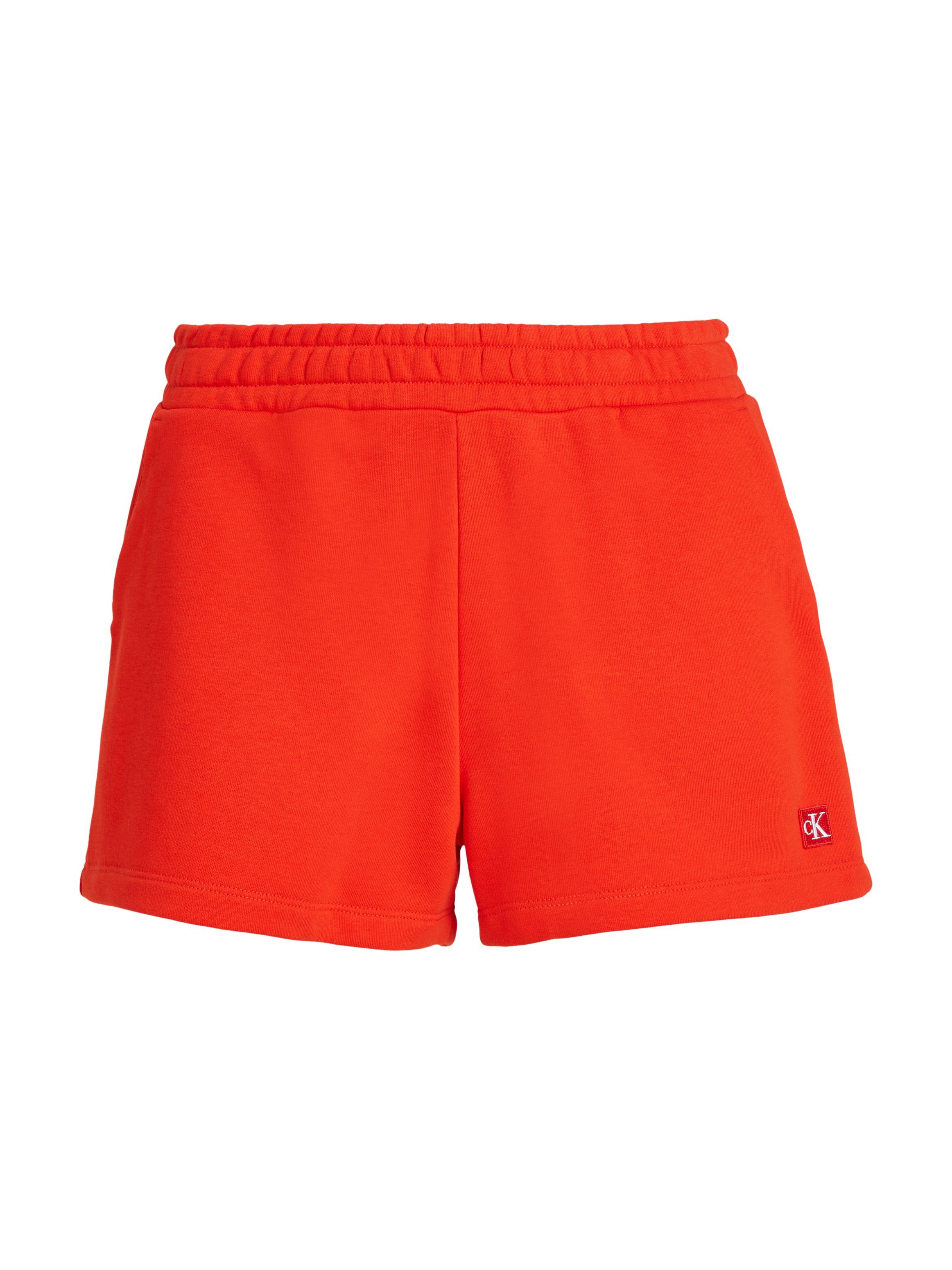 Calvin Klein Sweatshort CK EMBRO BADGE SHORTS met een logo-opschrift