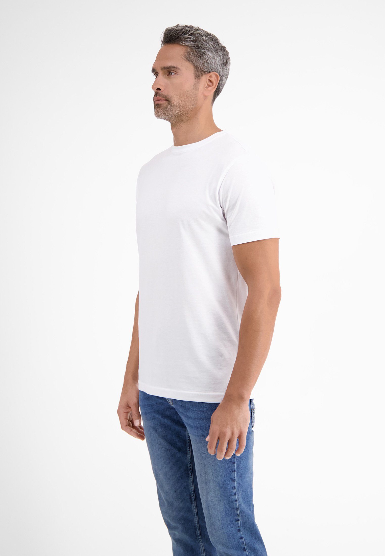 Lerros T-shirt LERROS dubbelpack T-shirt ronde hals in premium katoenkwaliteit