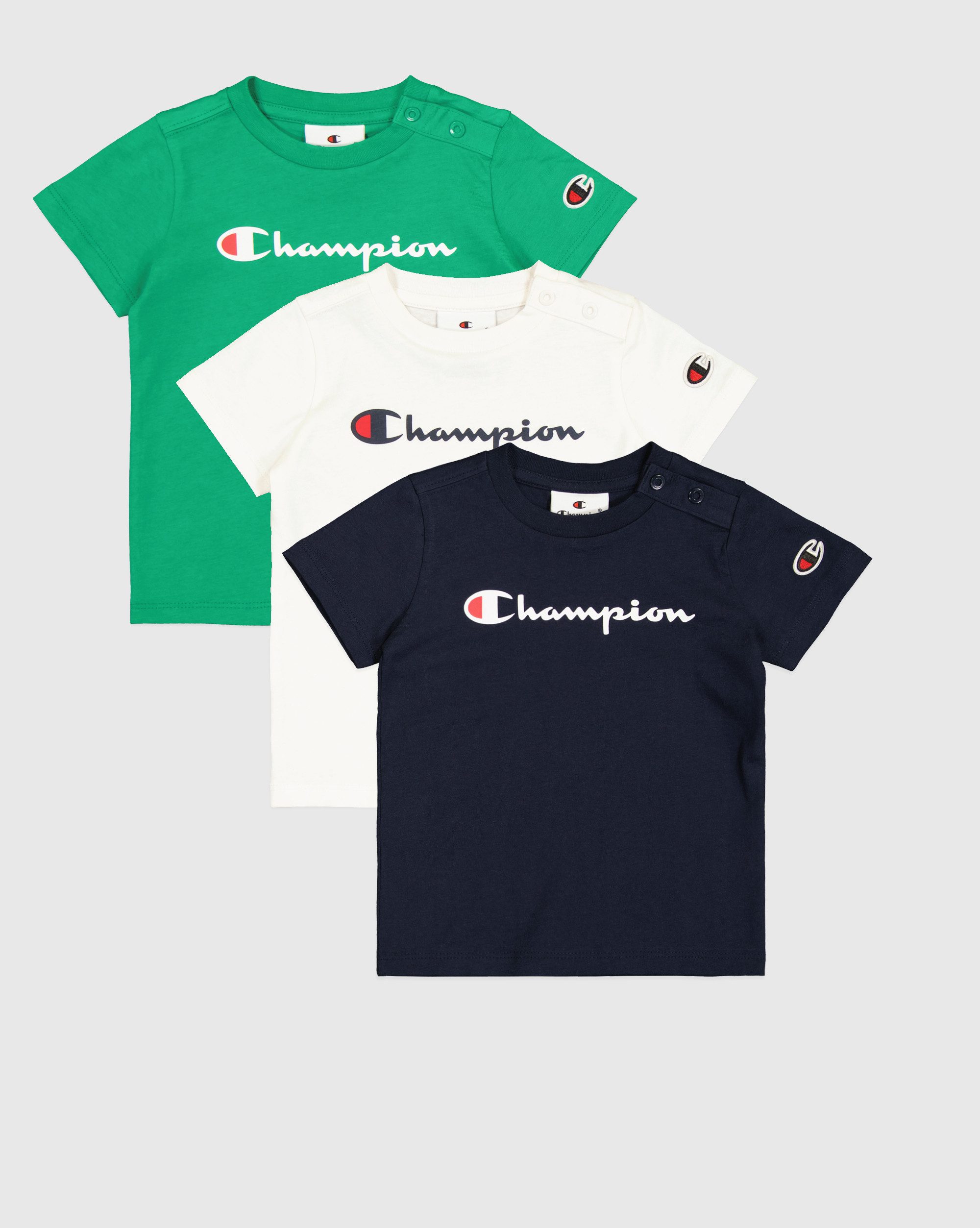 Champion T-shirt 3 pack t-shirt voor baby’s en peuters (set, 3-delig, Set)