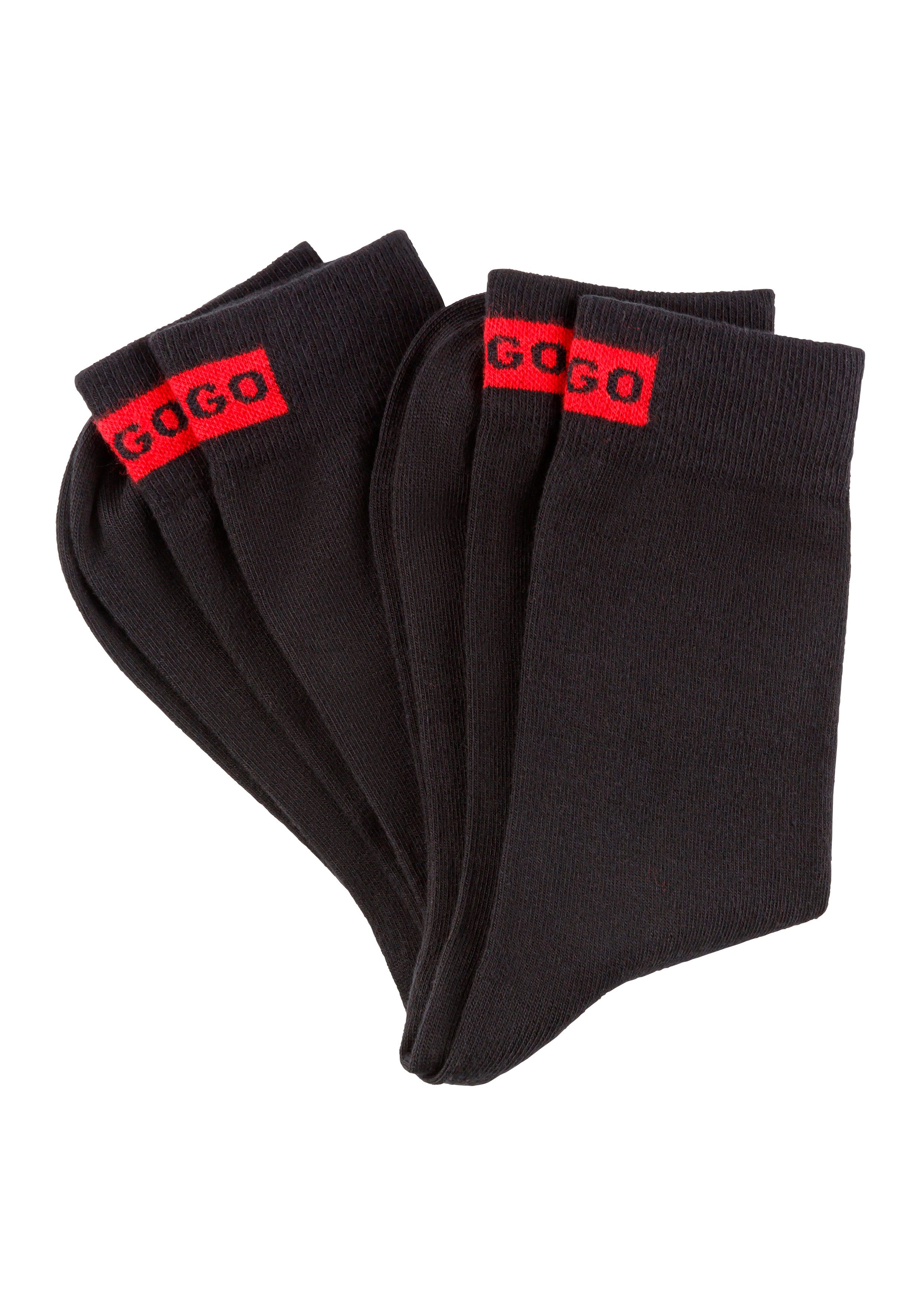 HUGO underwear Business-sokken 2P RS LABEL CC W met geborduurd merklabel (set, 2 paar, 2 stuks)