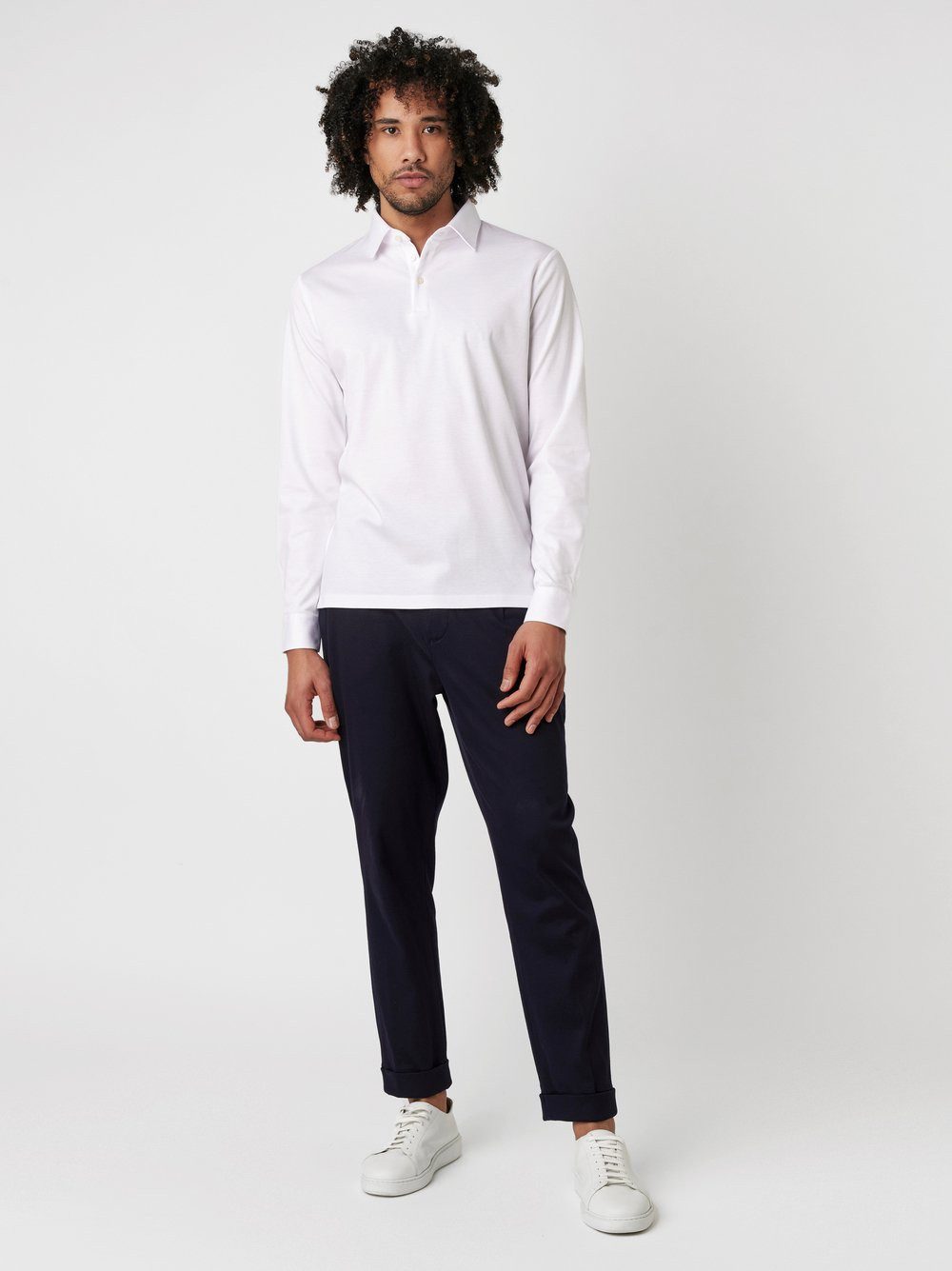 Desoto Poloshirt met lange mouwen Essentieel Polo Kent 1/1