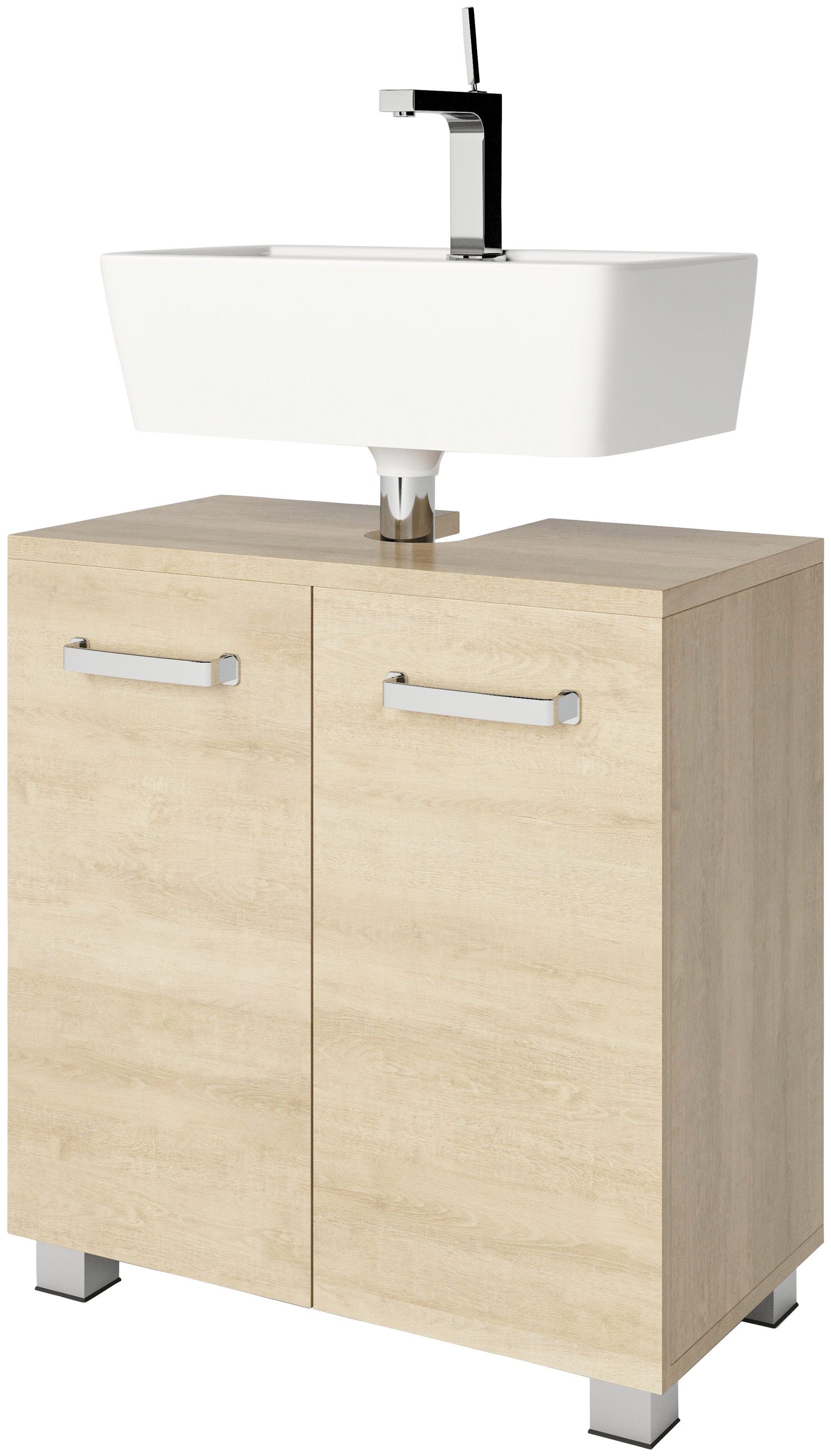 welltime Wastafelonderkast Cosmo Bxdxh: ca. 60x32,5x63,5 cm, 2 vakken