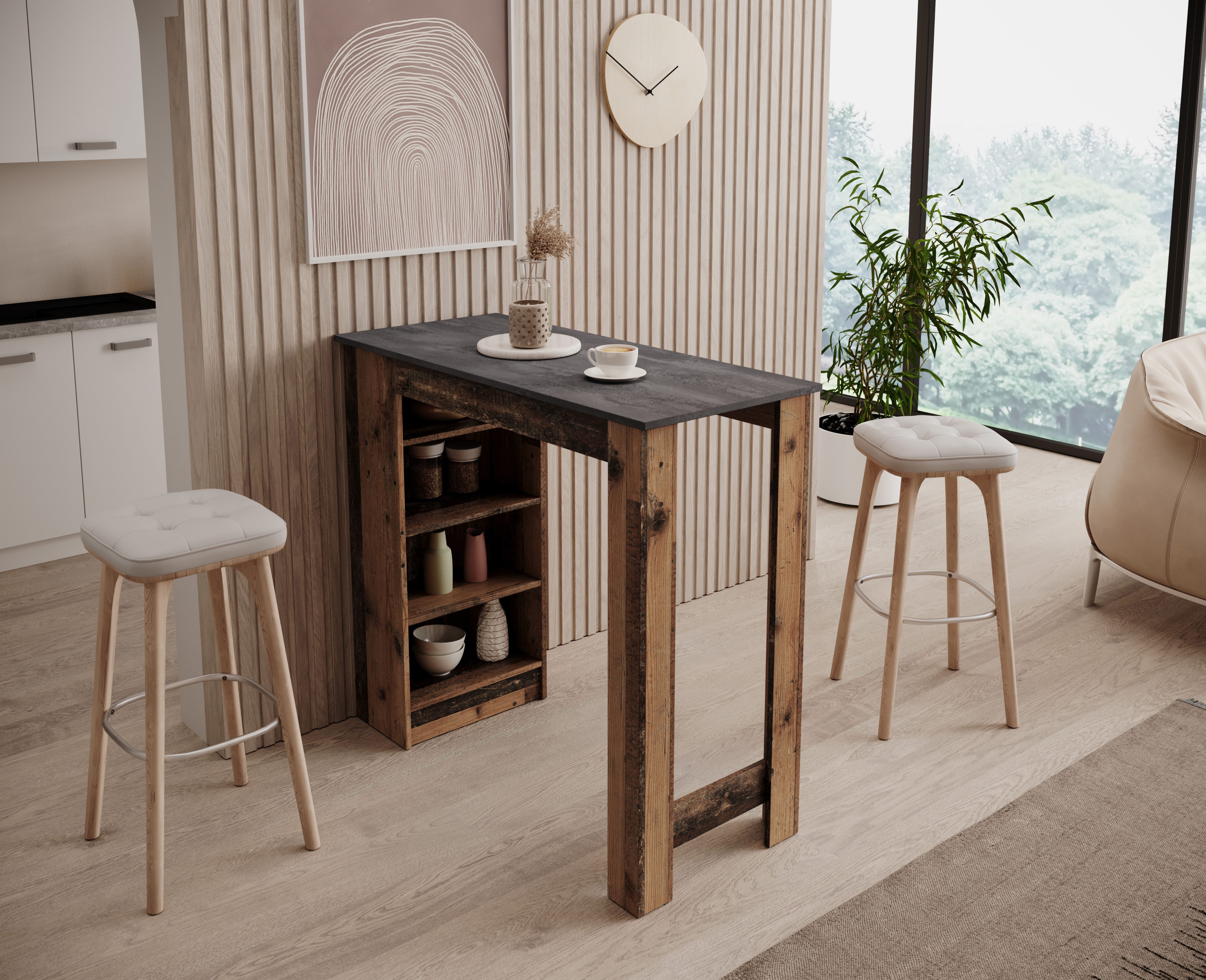 Stolkom Bartafel Mojito, TOPSELLER! Bartafel met plank aan beide zijden monteerbaar