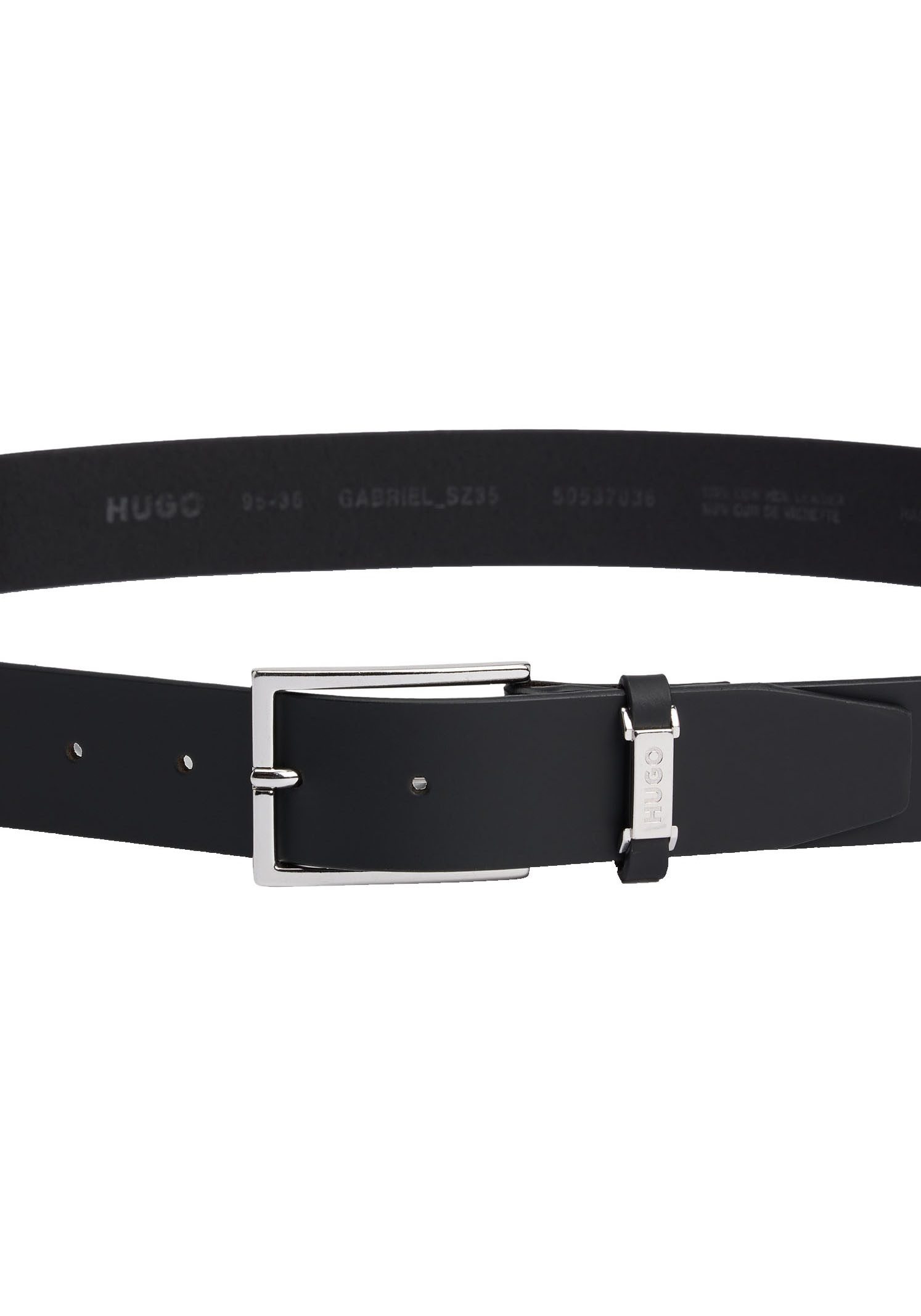HUGO Leren riem Gabriel_Sz35 Met merkembleem van HUGO
