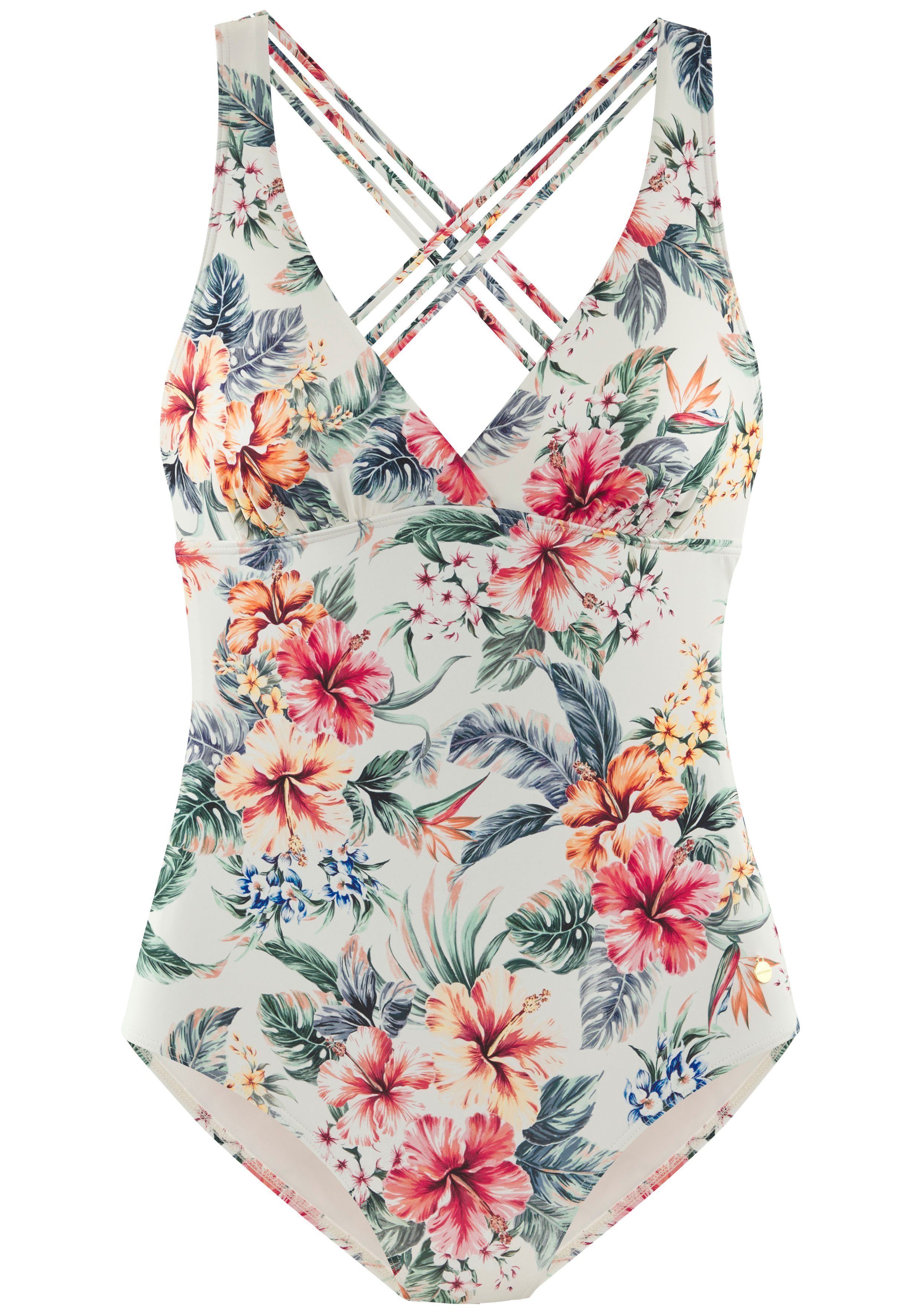 Lascana Badpak Salsa met een modellerend effect en trendy gekruiste banden