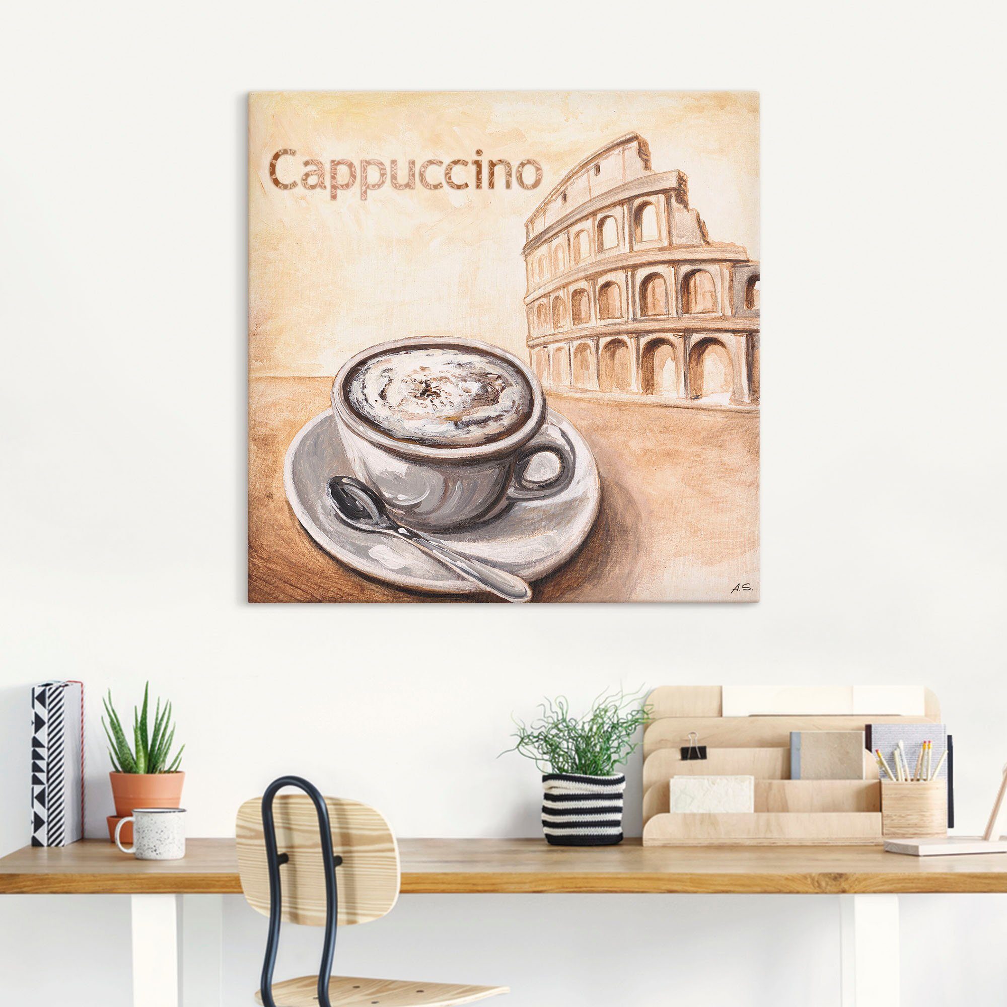 Artland Artprint Cappuccino in Rome als artprint op linnen in verschillende maten
