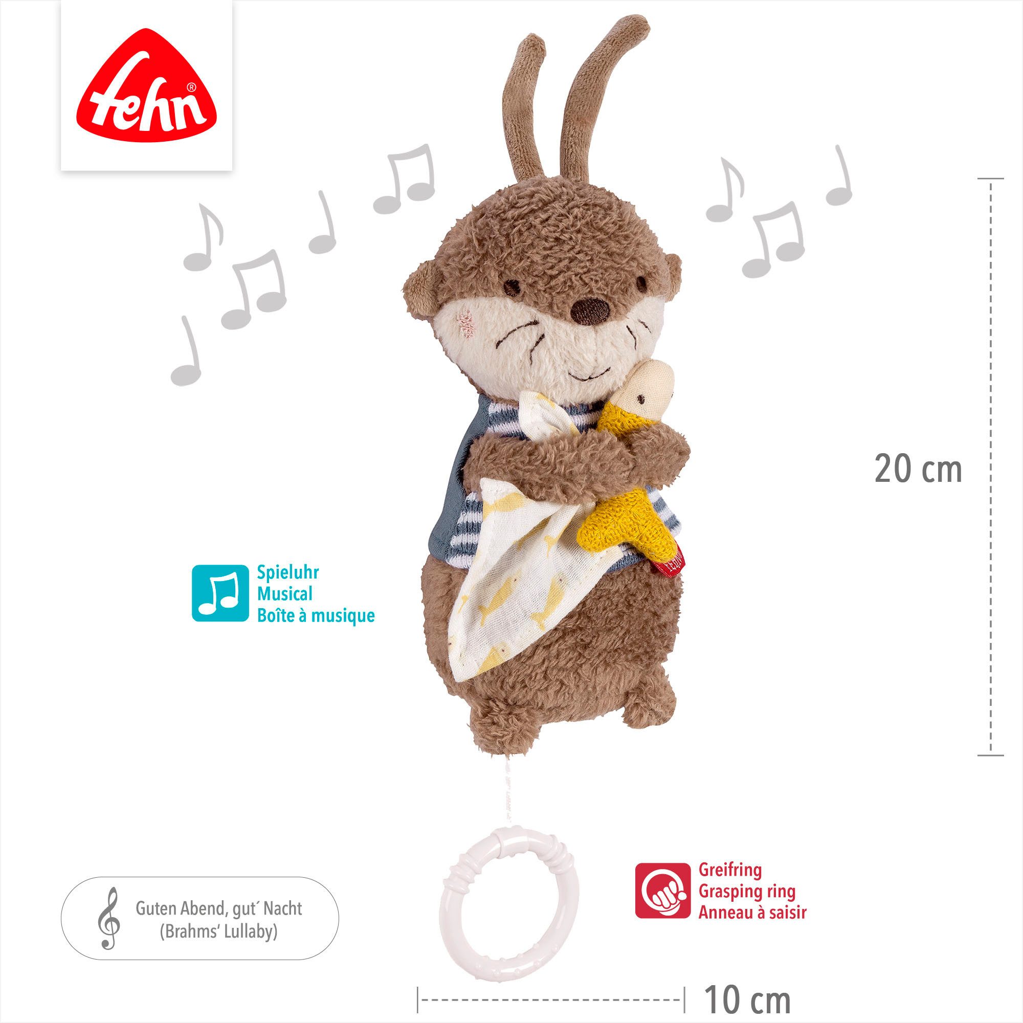 Fehn Speeldoosje Otter Theo, mini-speeldoos Otter
