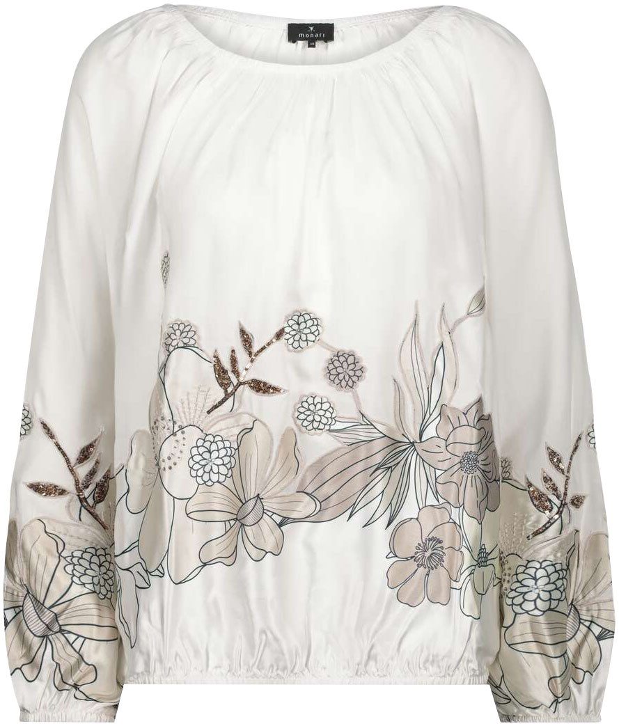 Monari Blouse zonder sluiting met bloemenprint