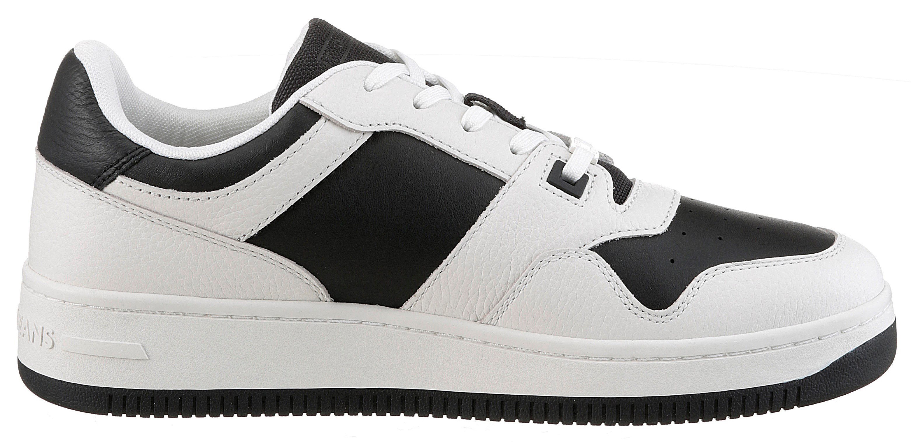 TOMMY JEANS Sneakers TJM RETRO BASKET CUPSOLE TUMBLE , vrijetijdsschoen, halfschoen, veterschoen met gepolsterde schacht