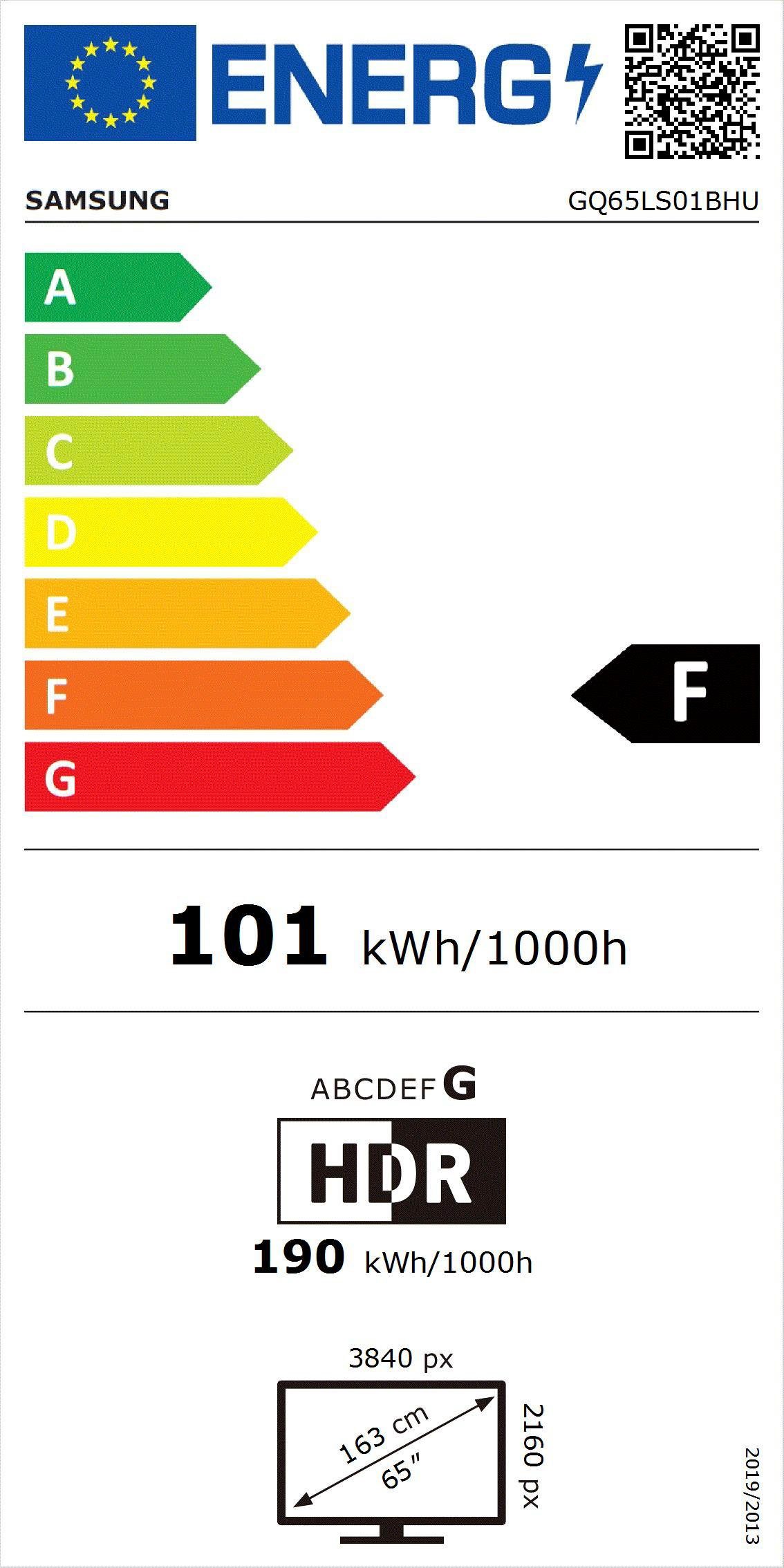 Samsung Led-TV GQ65LS01BHU, 163 cm / 65", 4K Ultra HD, Smart TV - Google TV, iconisch design, mat display, afneembare voetstandaards