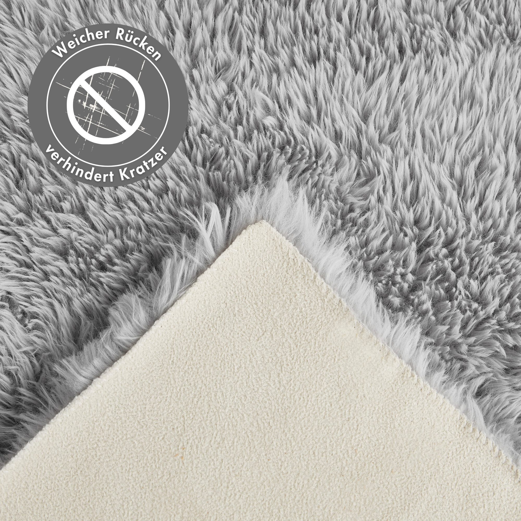 Andiamo Vloerkleed Alpa Uni kleuren, microvezel, bijzonder zacht & knuffelig, slaapkamer
