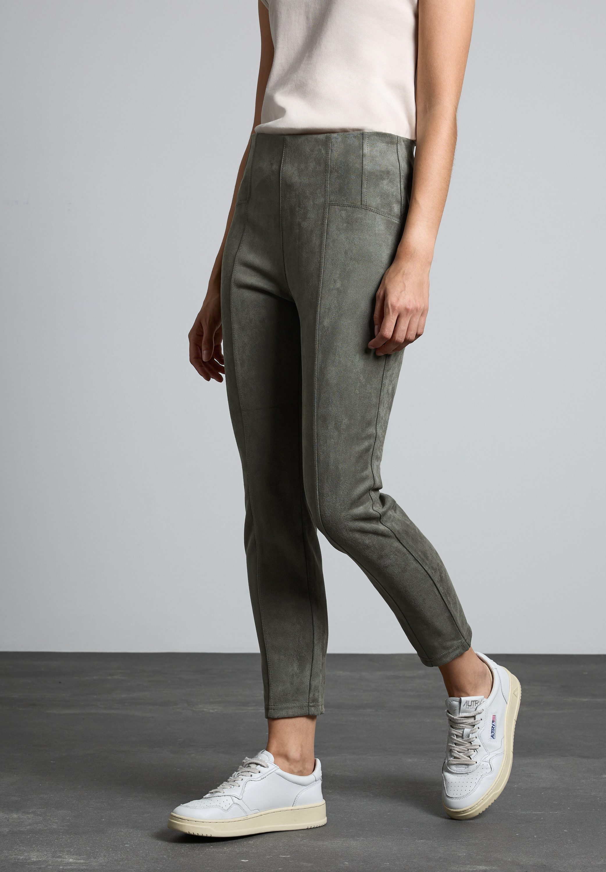 STREET ONE 7 8-jegging in velours-look