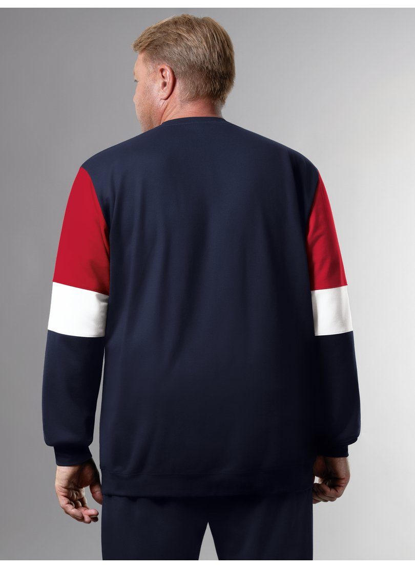 Trigema Sweatshirt TRIGEMA sweatshirt met contrasterende elementen