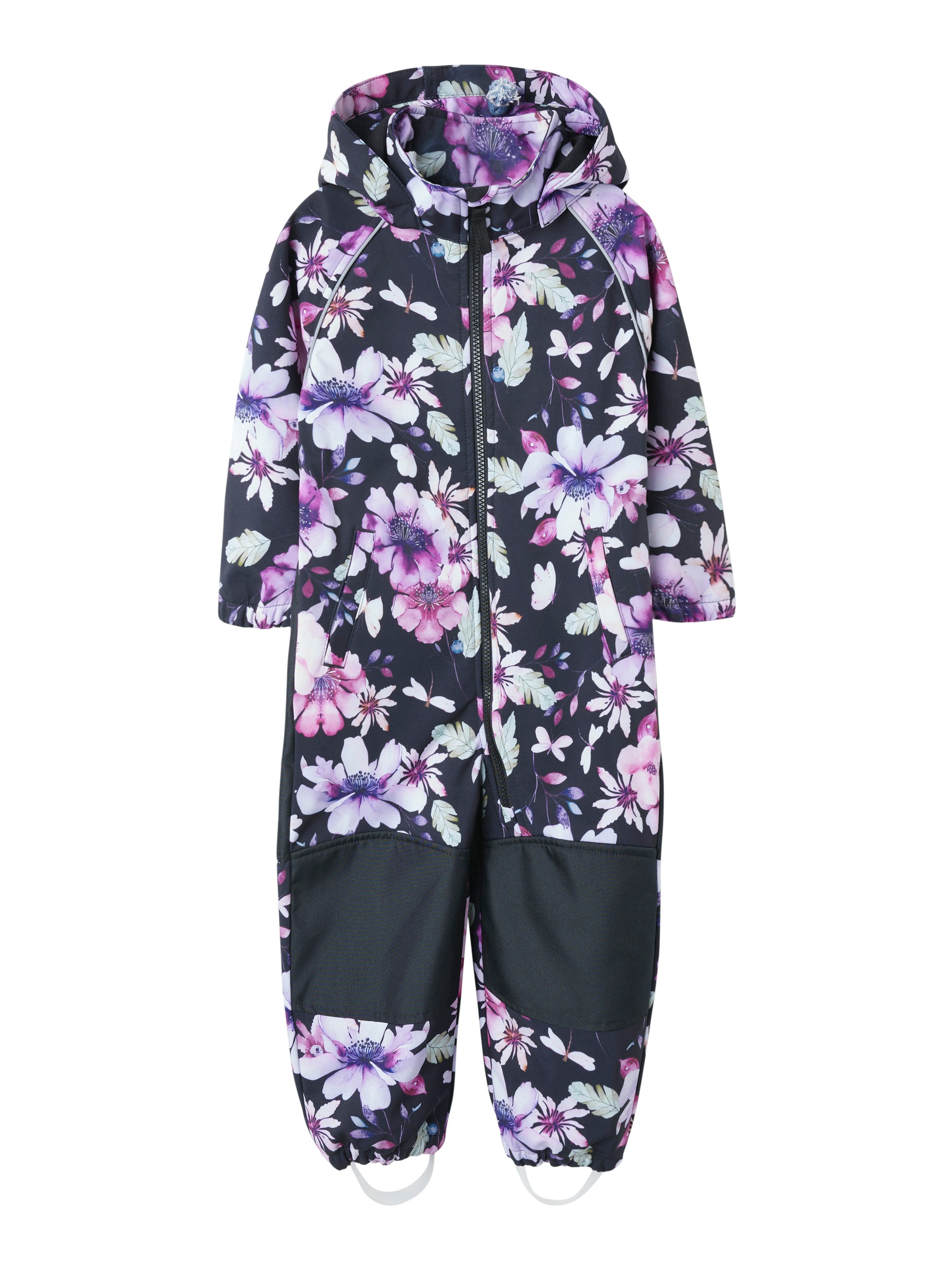 Name It Jumpsuit NMFALFA08 SOFTSHELL SUIT AOP 1FO NOOS meisjes jumpsuits maat 98 zwart