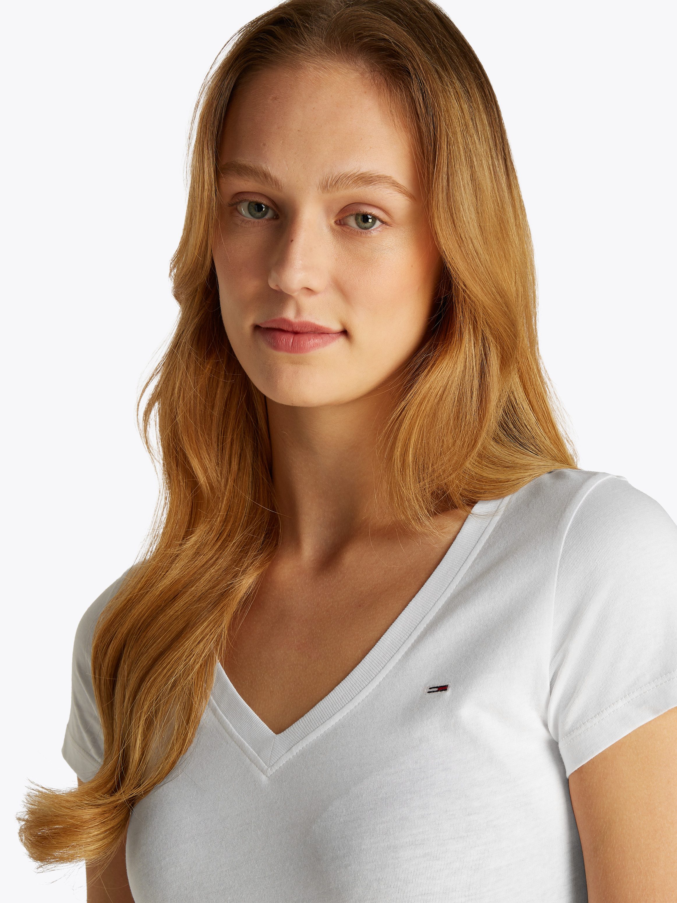 TOMMY JEANS T-shirt TJW SLIM V-NECK TEE