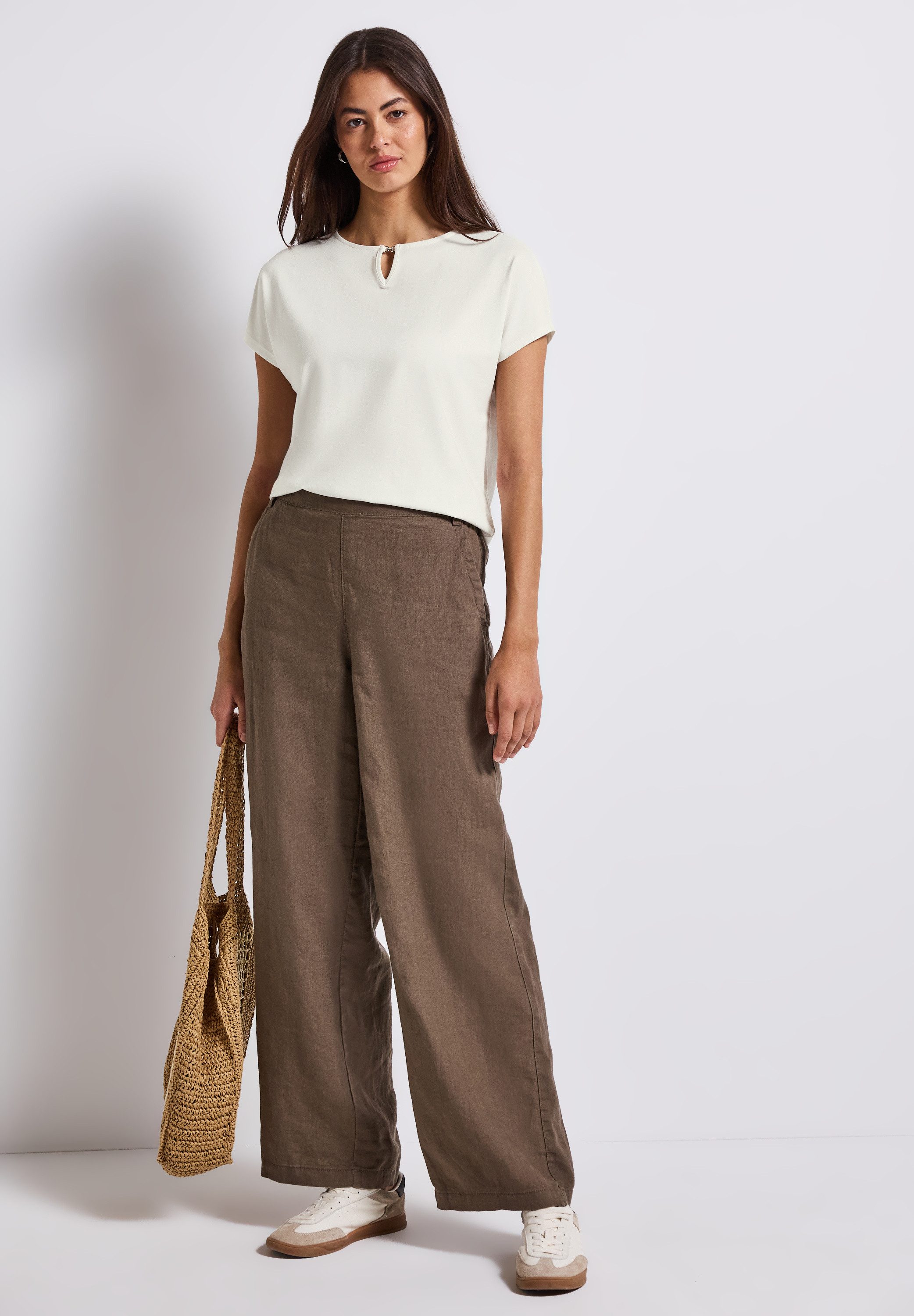 STREET ONE Shirttop met een cut-outdetail
