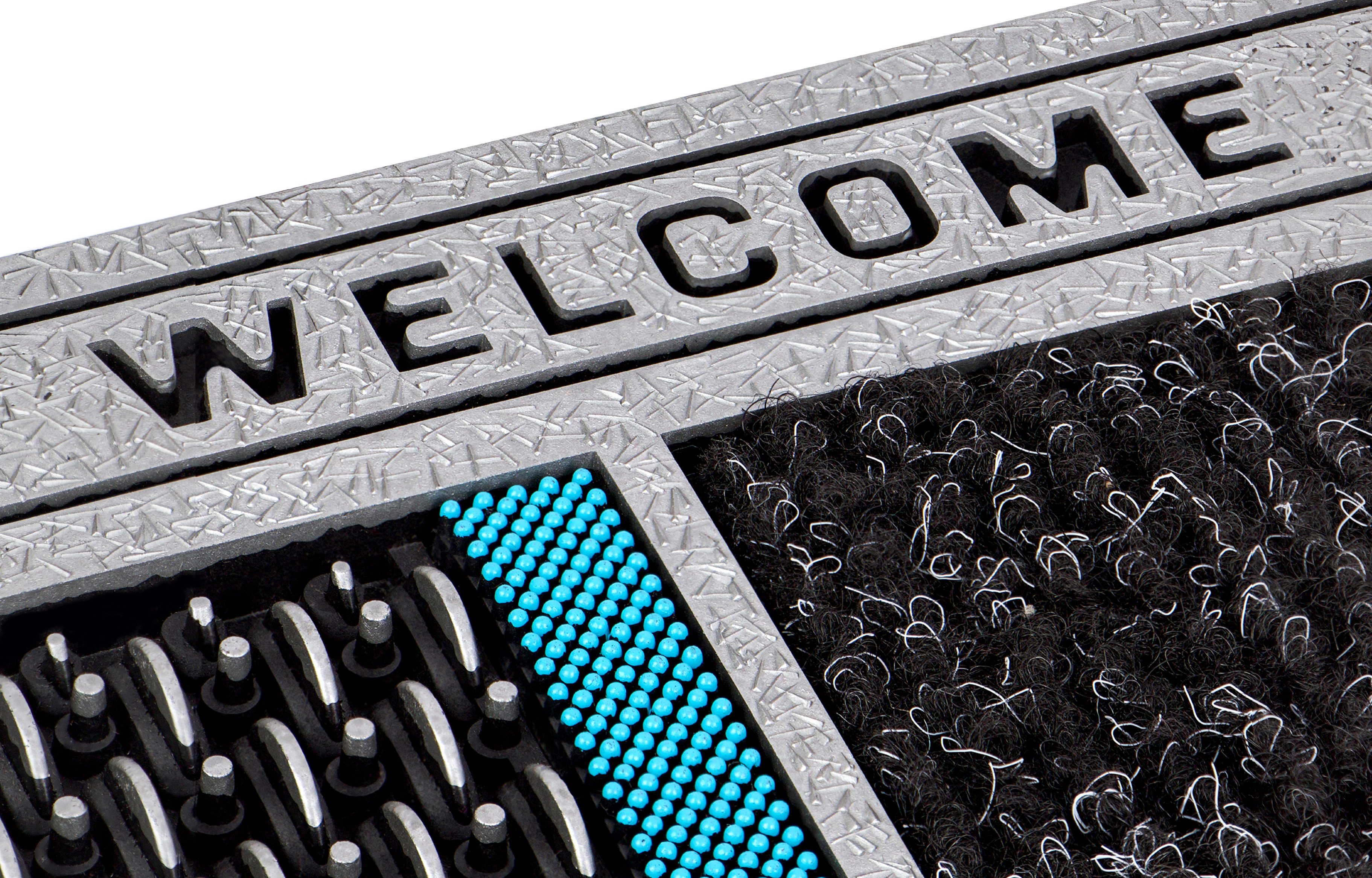 Home2Fashion Mat Clean Colorado HR Vuilafstotende mat, met tekst, robuust, geschikt voor binnen en buiten