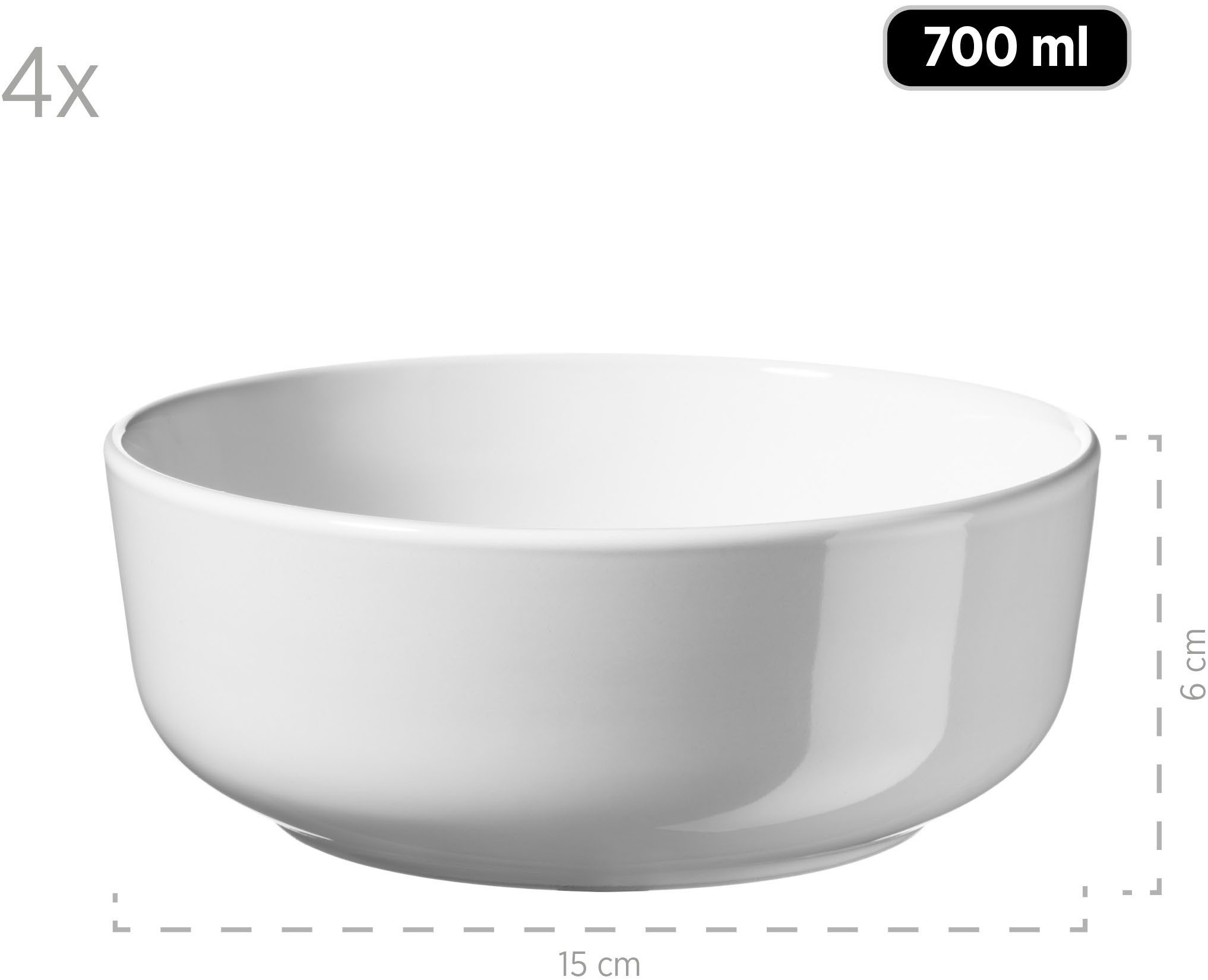 my home Combi-servies Kosima 16 delen, servies voor 4 personen (set)