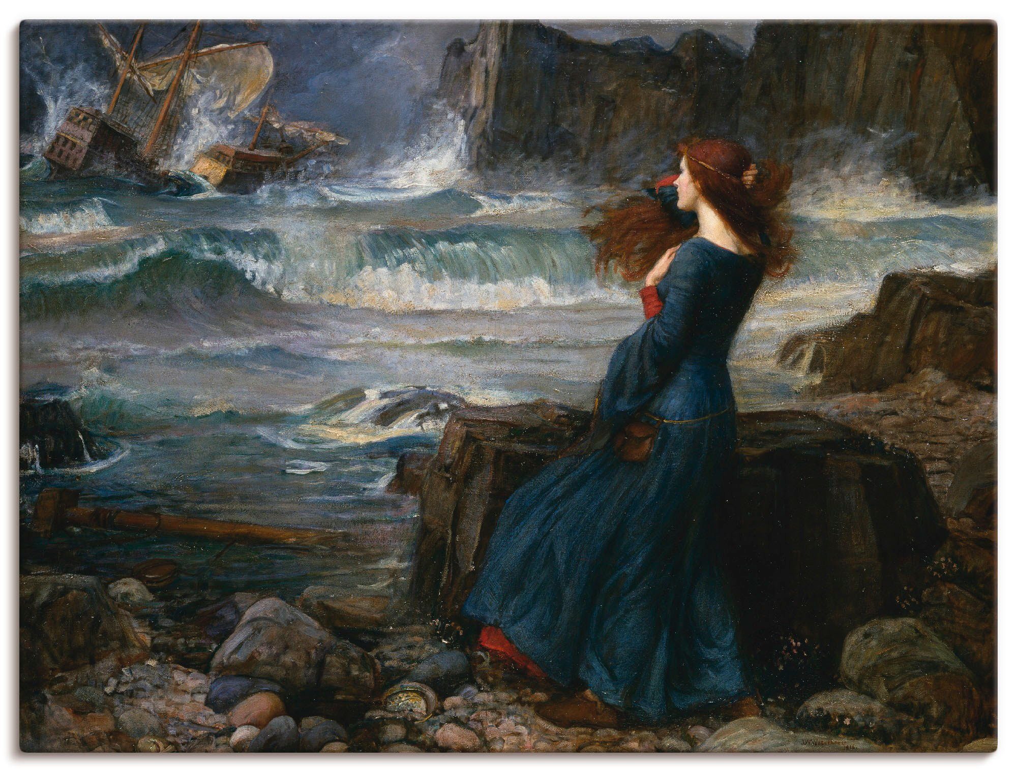 Artland Artprint op linnen De storm I gespannen op een spieraam