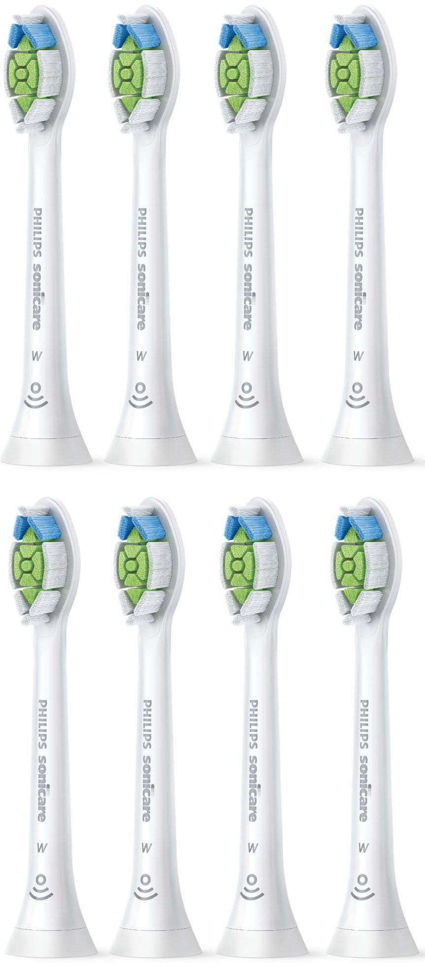 Philips Sonicare Opzetborsteltjes Standaard W2 Optimal White, kleur wit met de borstelkopherkenning, standaardformaat
