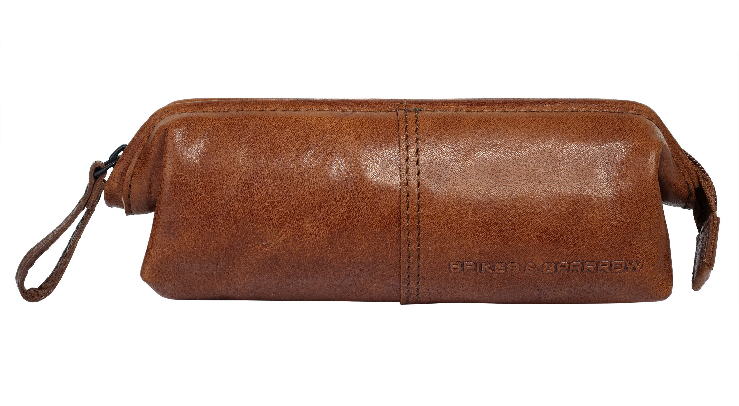 Spikes & Sparrow Nektasje PENCASE echt leder unisex portemonnees bruin