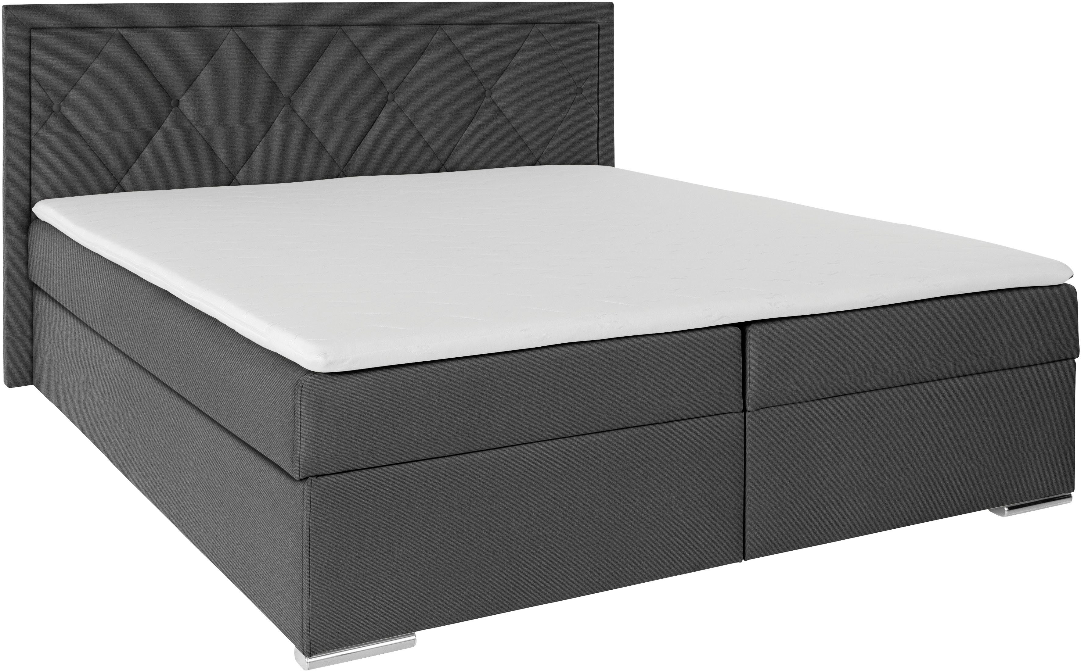 Leonique Boxspring Alfie, bestseller, optioneel met bedlade met capitonnage in het hoofdbord, h2, h3 en h4 ter keuze
