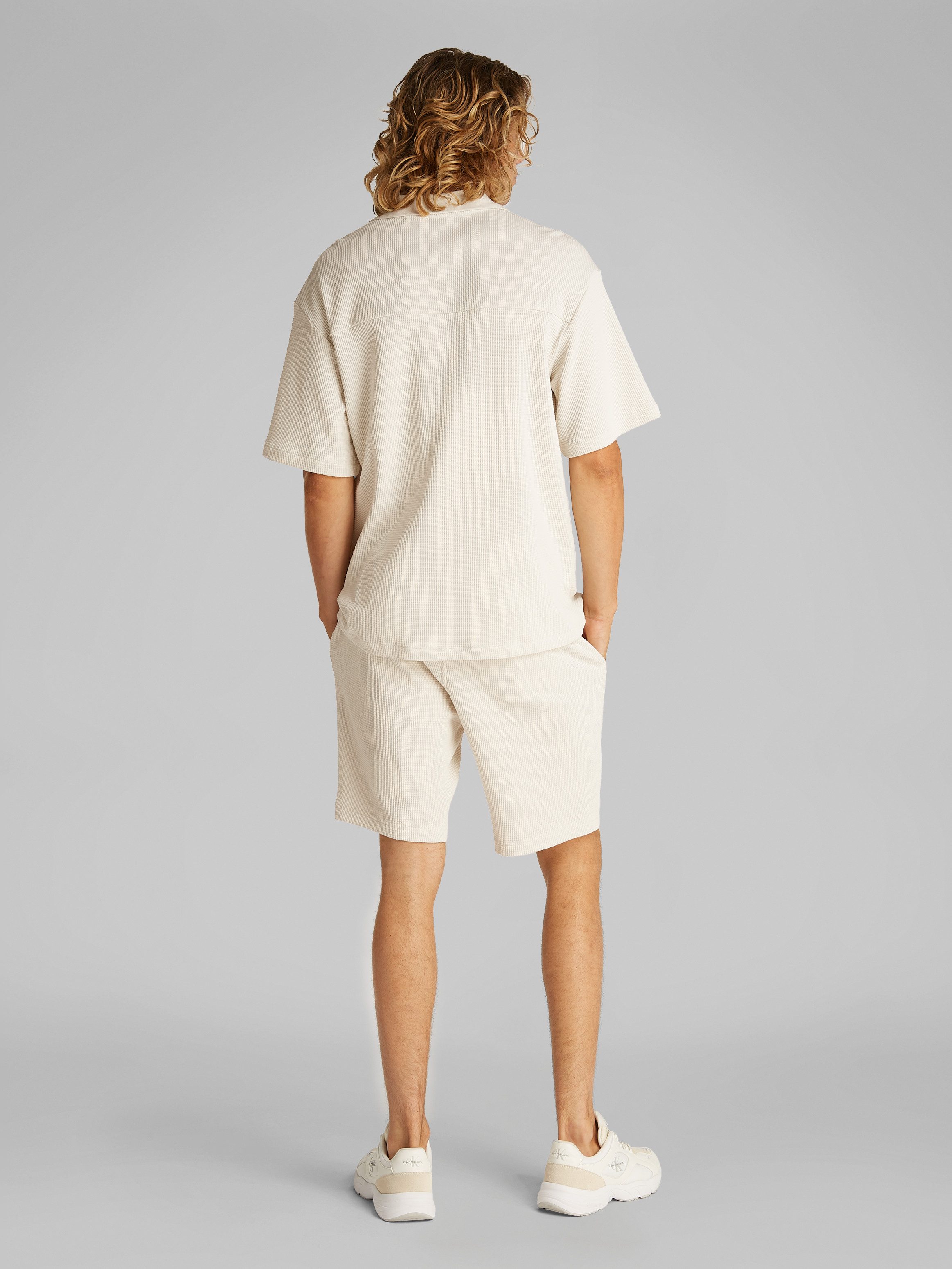 Calvin Klein Overhemd met korte mouwen CHUNKY WAFFLE SS HWK OVERSHIRT