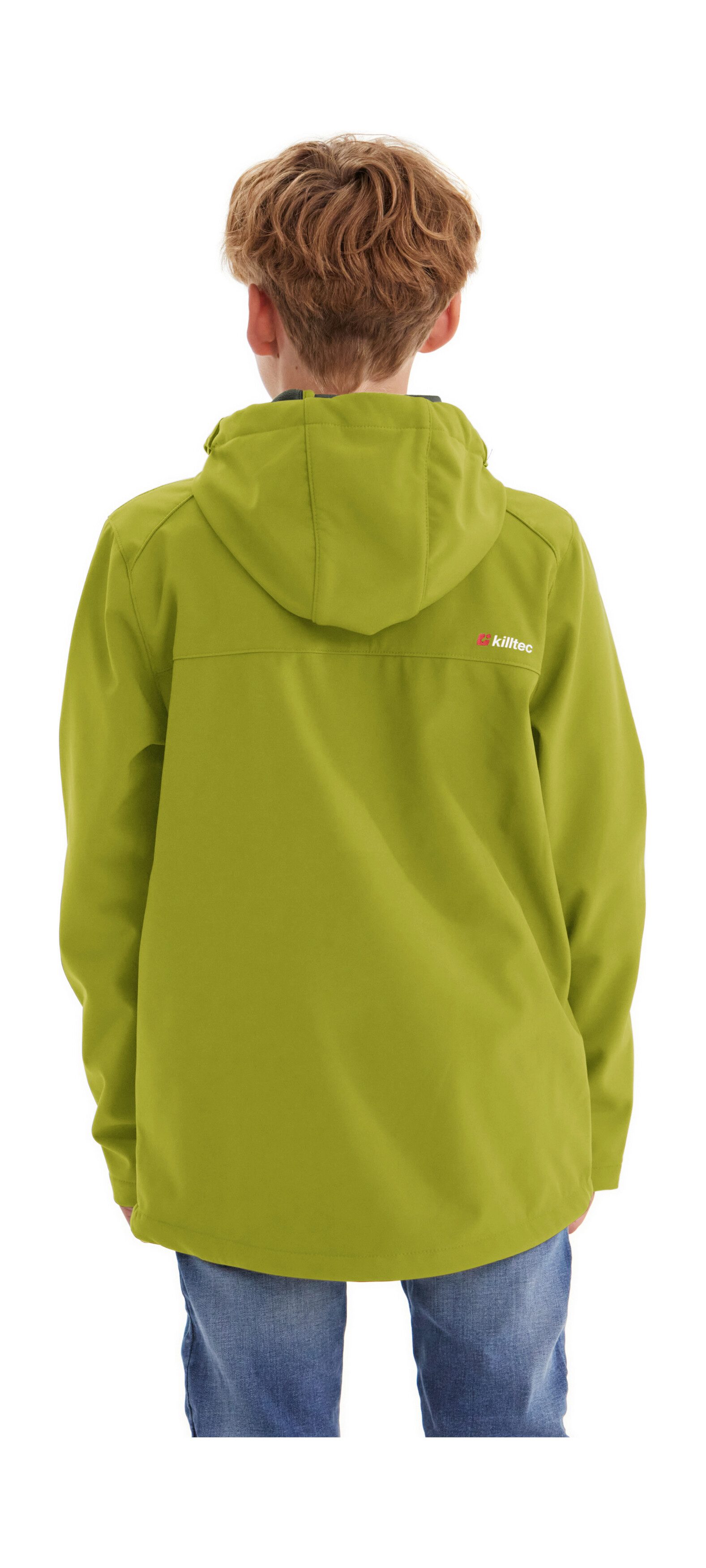 Killtec Softshell-jack Boys softshell-jack Waterafstotende softshelljack met capuchon, fleece en PFAs-vrij