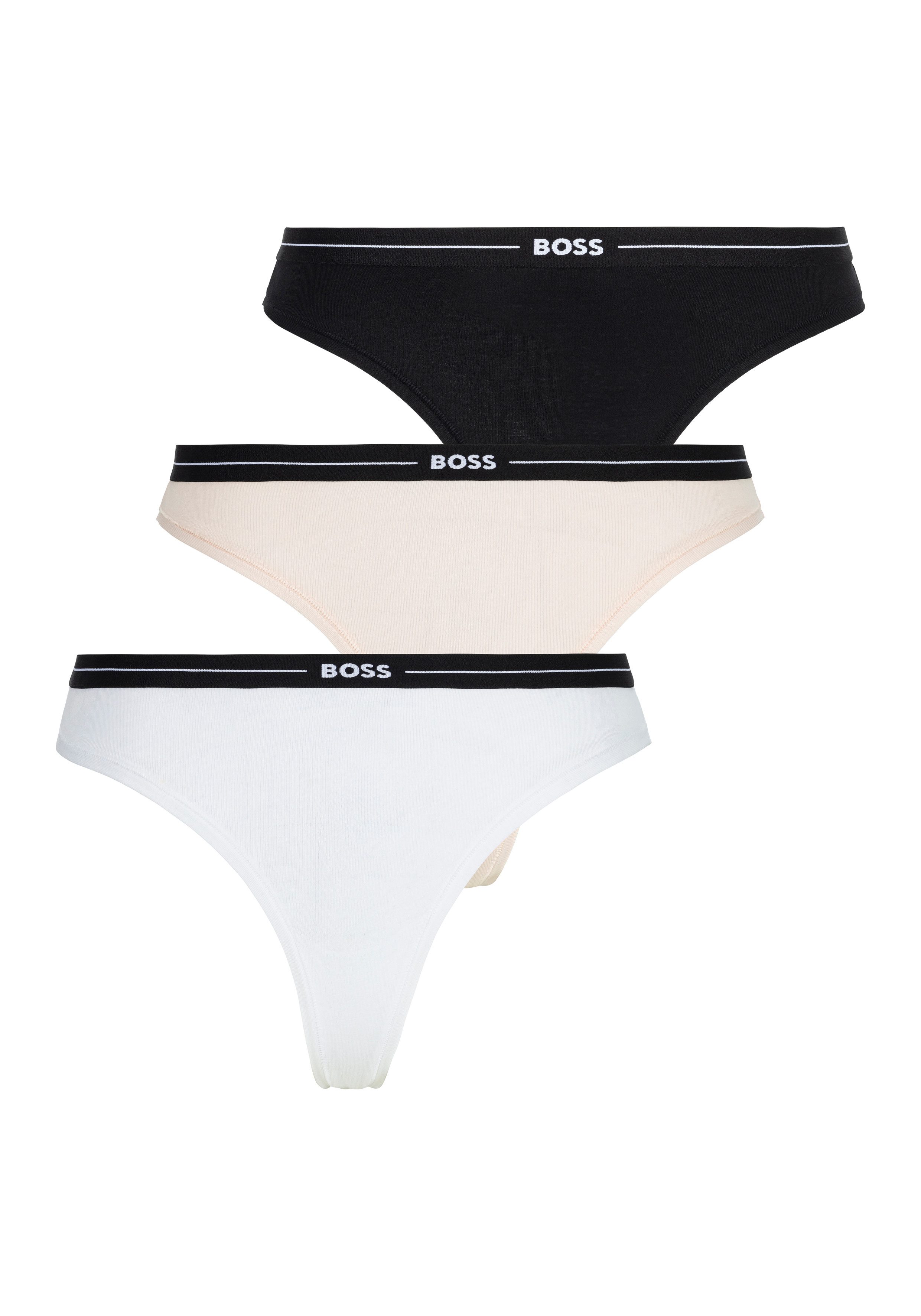 BOSS String 3P THONG met -logo tailleband (3 stuks)