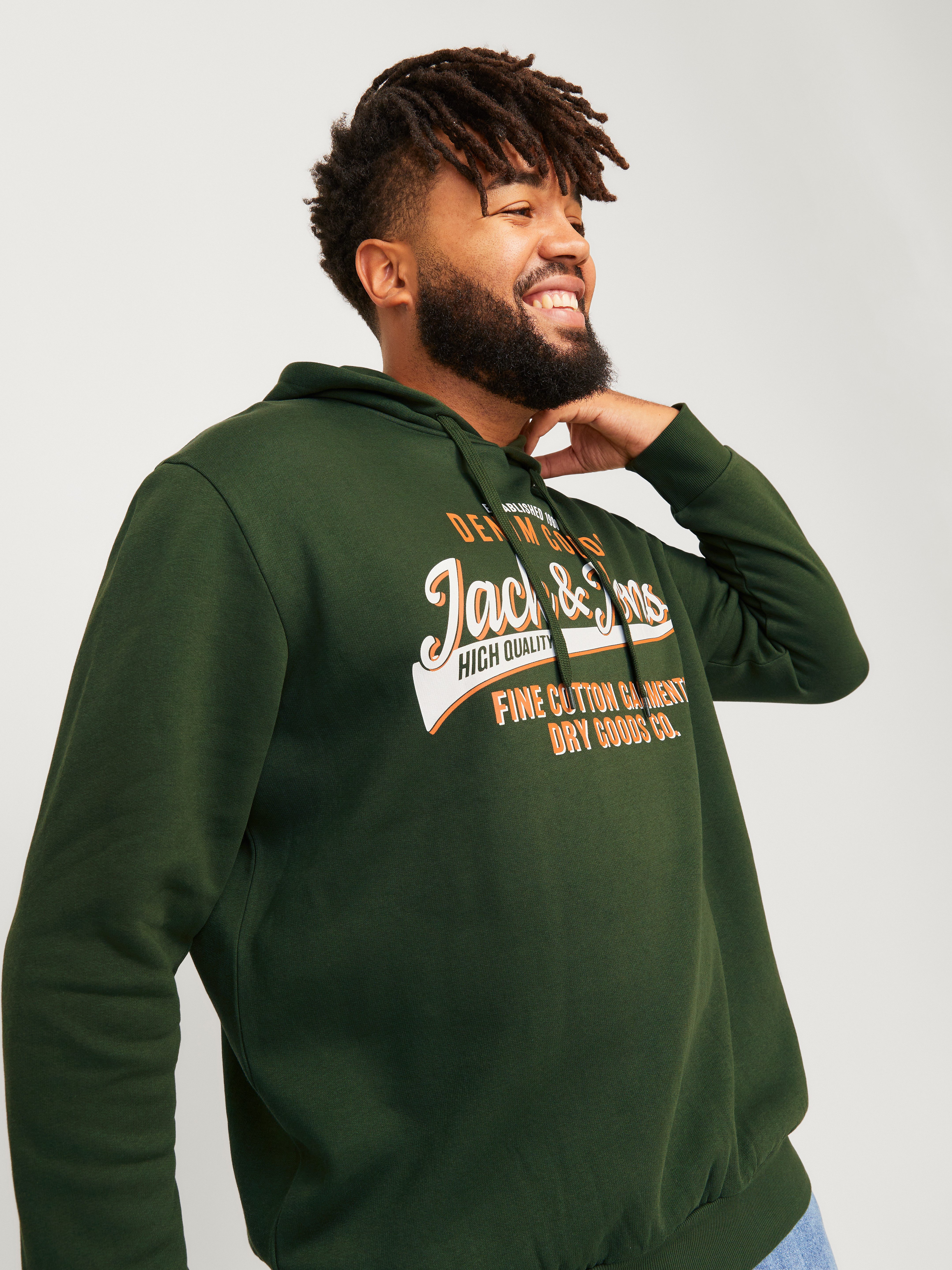 Jack & Jones PlusSize Hoodie JJELOGO SWEAT HOOD 2 COL 24/25 NOOS PLS