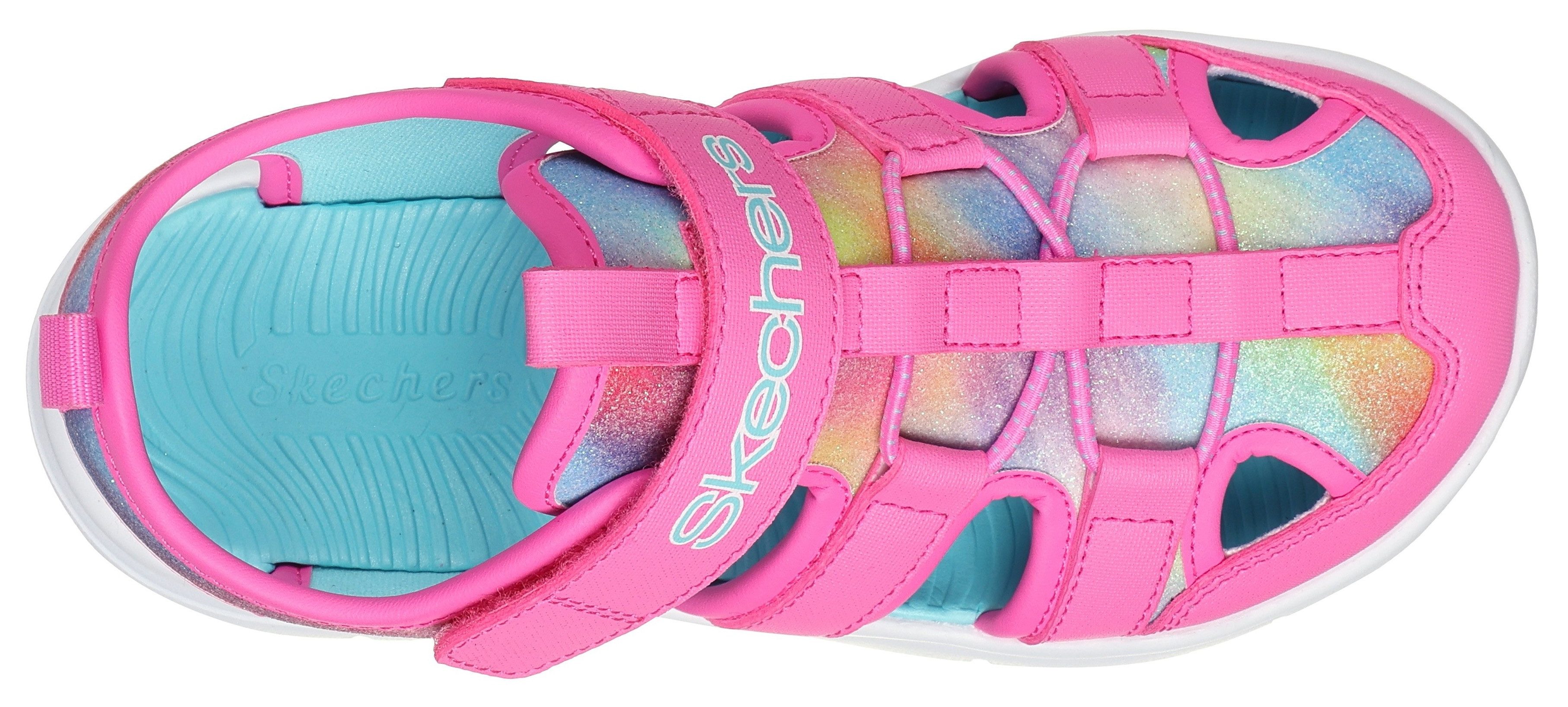 Skechers Sandalen FLEX SPLASH Klittenbandschoen met glitter, maat sjabloon te downloaden
