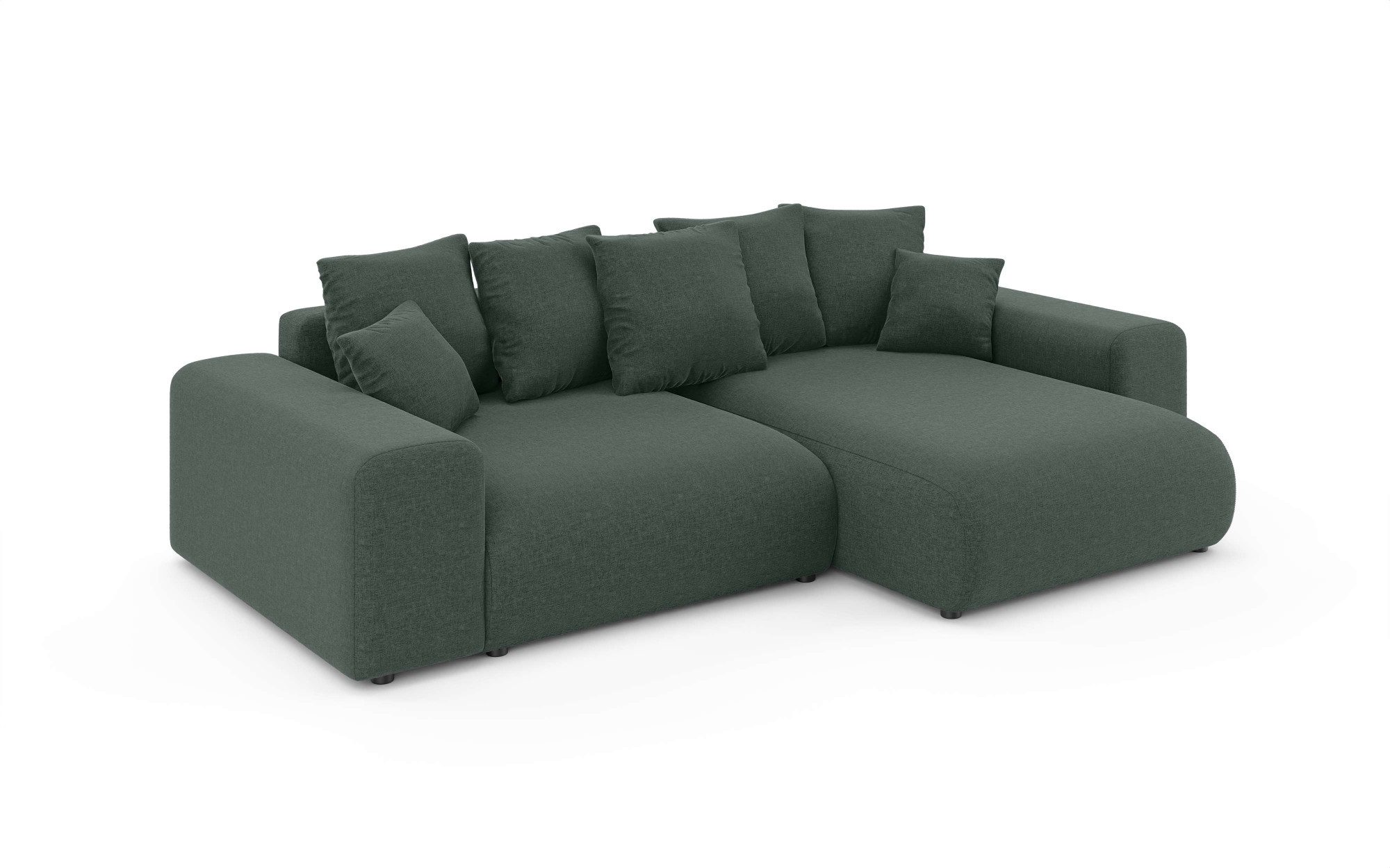 Home affaire Hoekbank LAKESIDE met bedfunctie en bedlade, B/D/H 257/166/84 cm L-vorm, recamiere aan beide zijden monteerbaar, golfondersteuning
