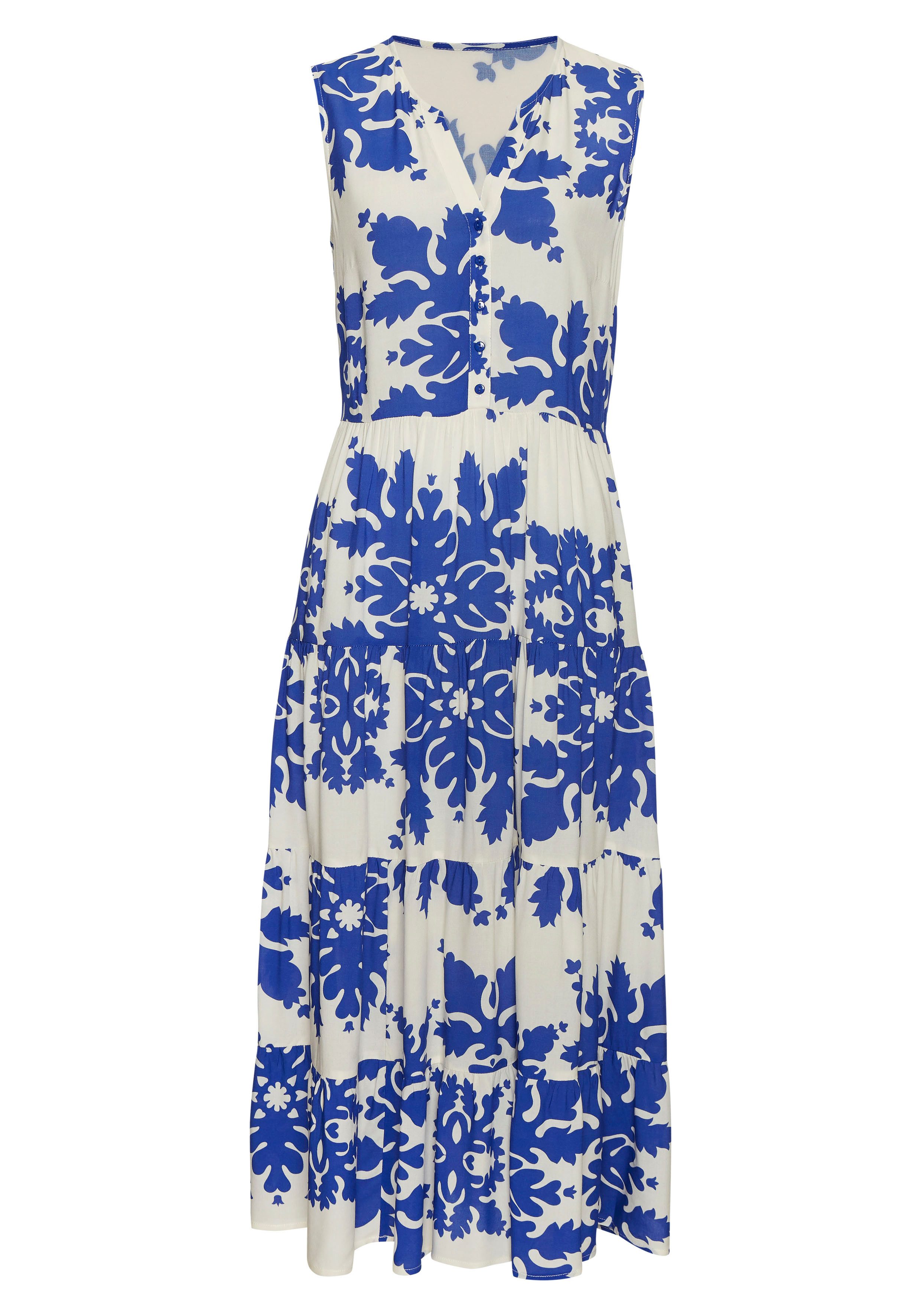 Vivance Maxi-jurk met volants, zomerjurk