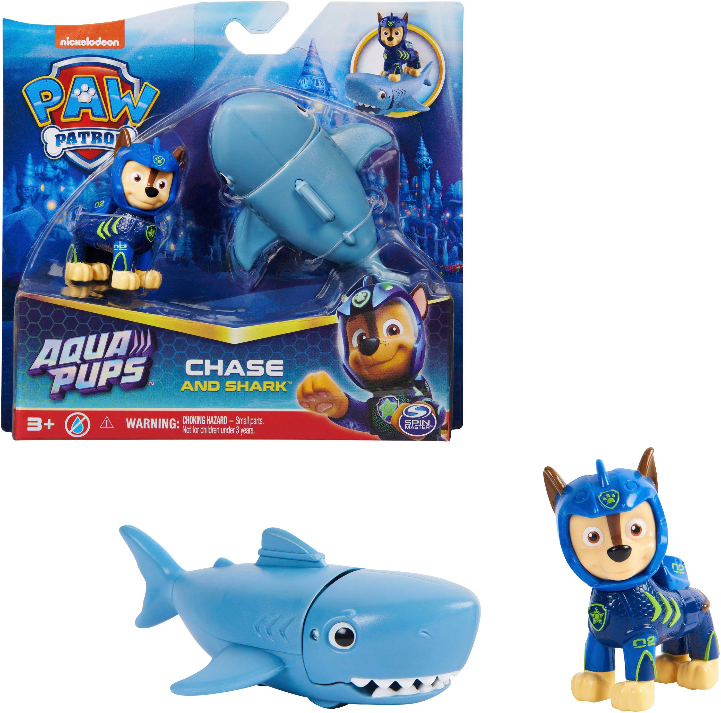 Spin Master Speelfiguur Paw Patrol - Aqua Pups - Hero Pups Solid Chase (set)