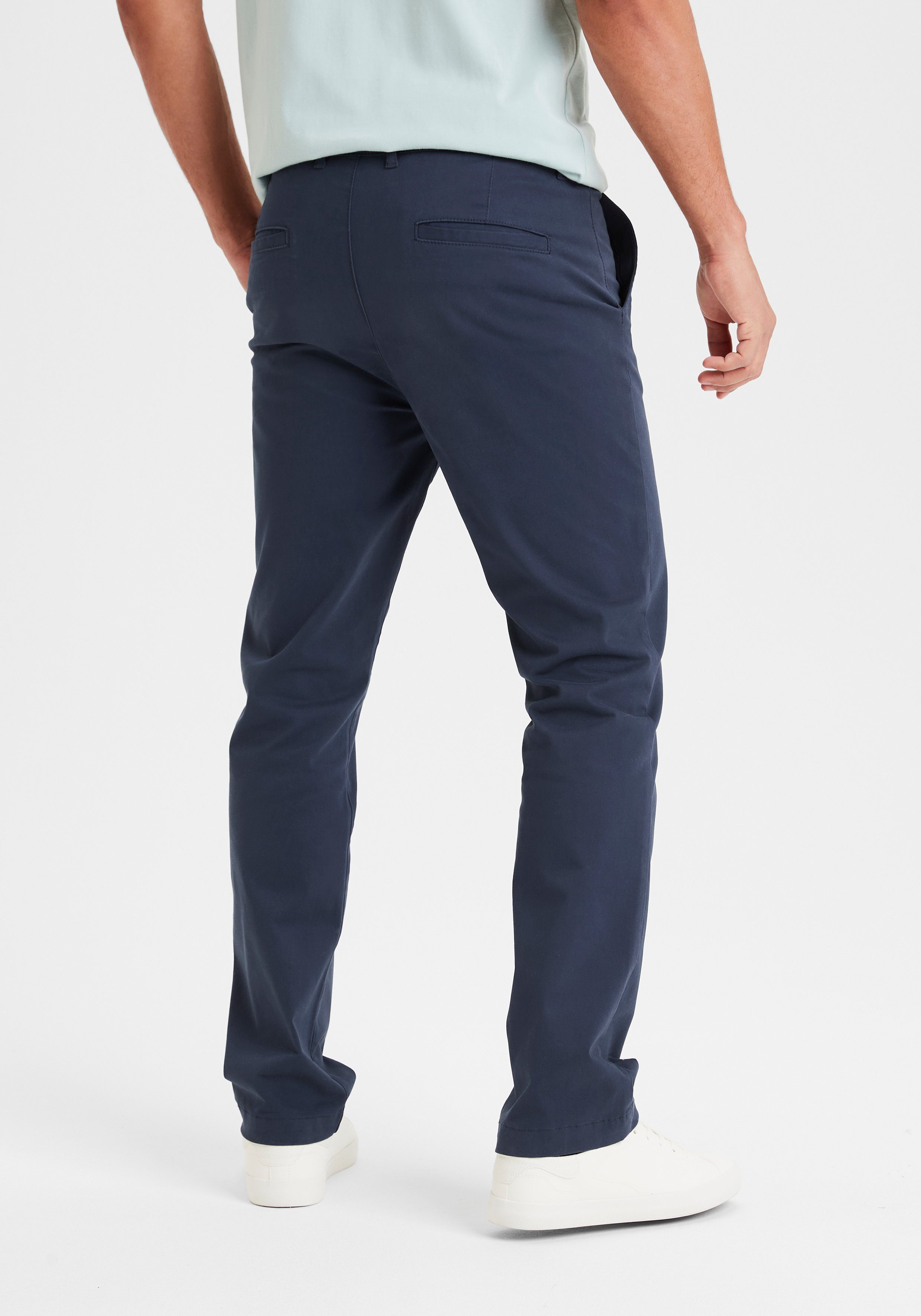 H.I.S Chino Regular fit lange broek, van elastische katoenkwaliteit