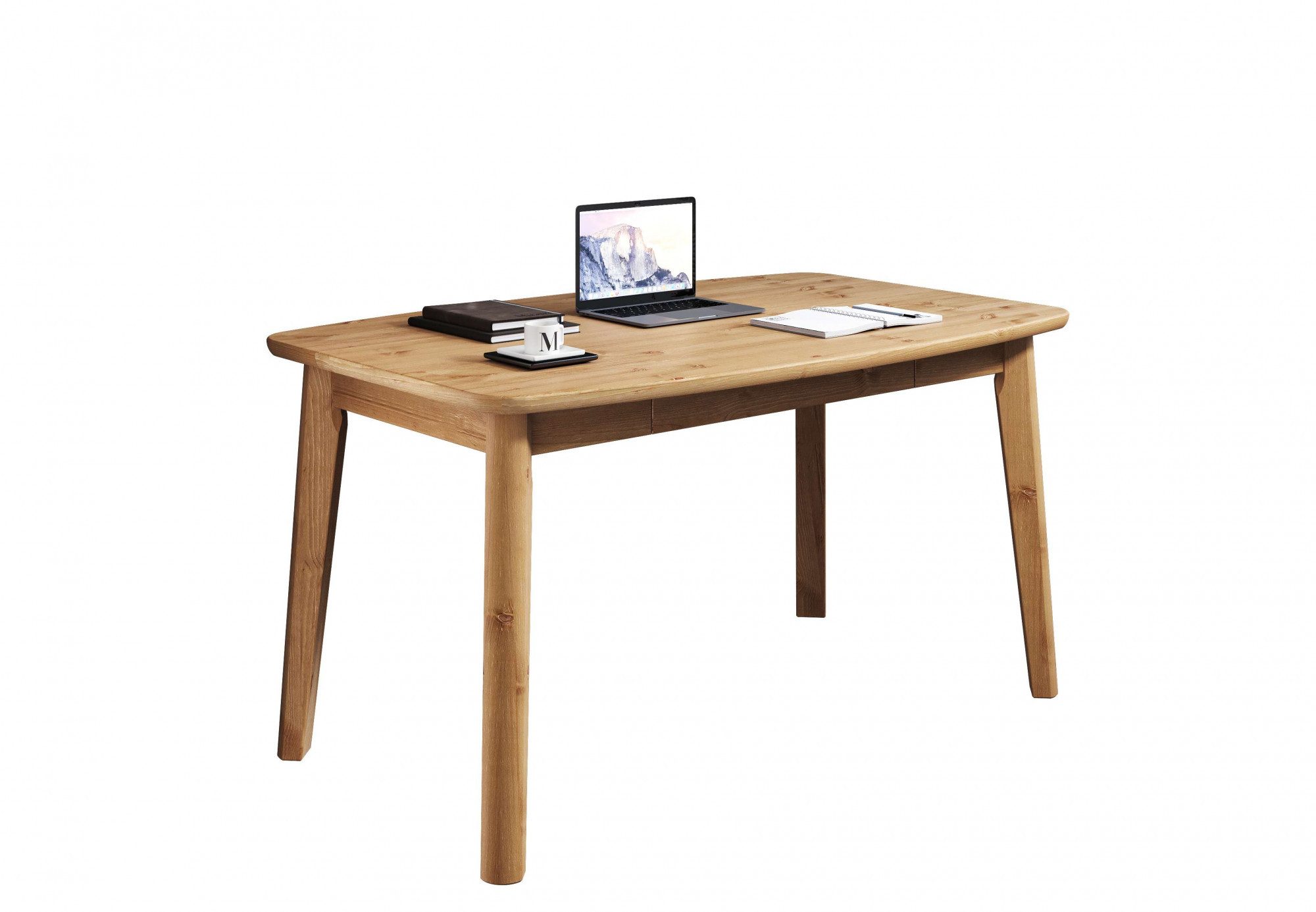 Home affaire Eettafel Palermo, multifunctionele tafel, werktafel, bureau met opbergruimte, opklapbaar blad, home office bureau, massief hout