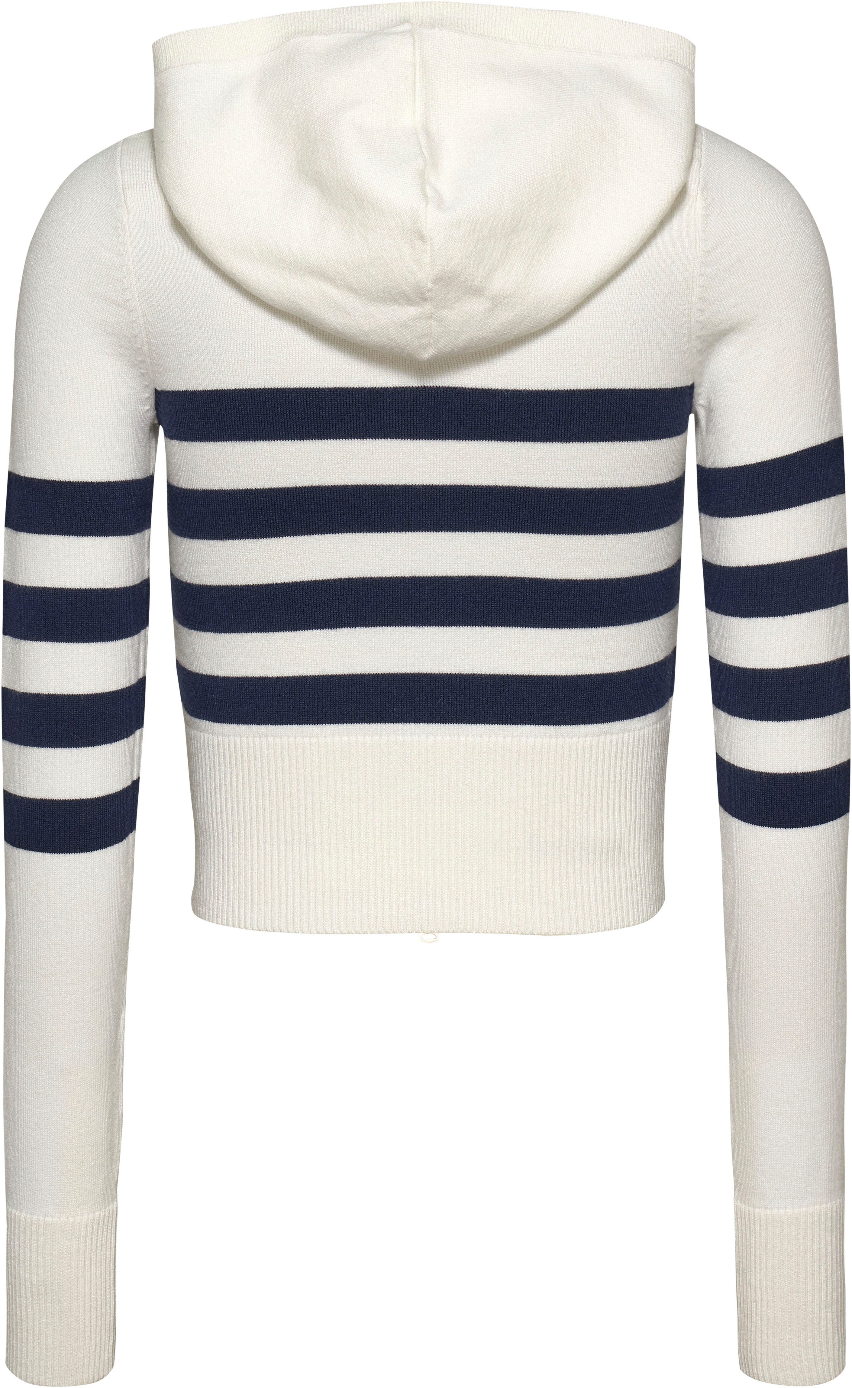 TOMMY JEANS Sweatvest TJW STRIPE ZIP THRU BADGE HOOD
