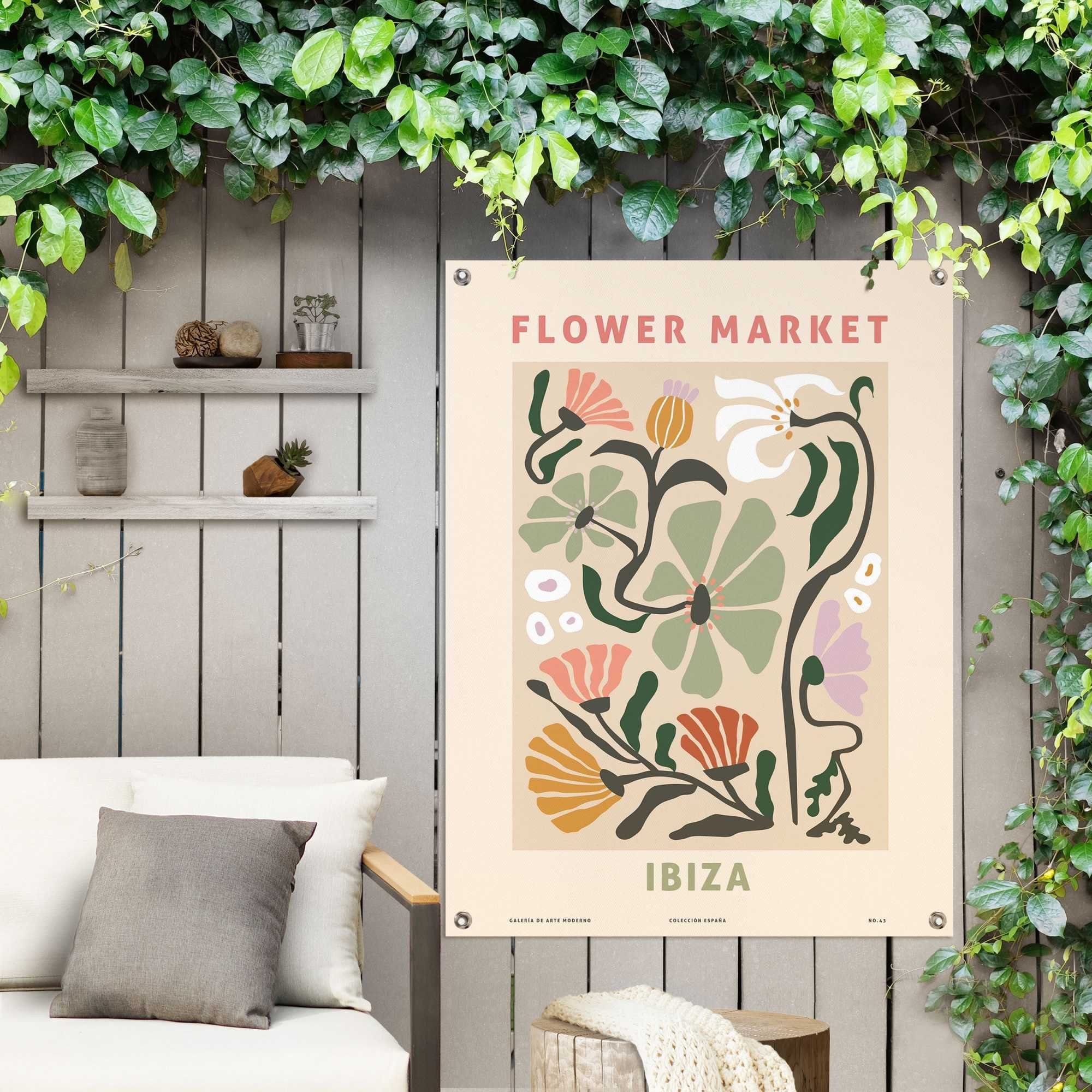 Reinders! Poster FLOWER MARKET Outdoor voor tuin of balkon