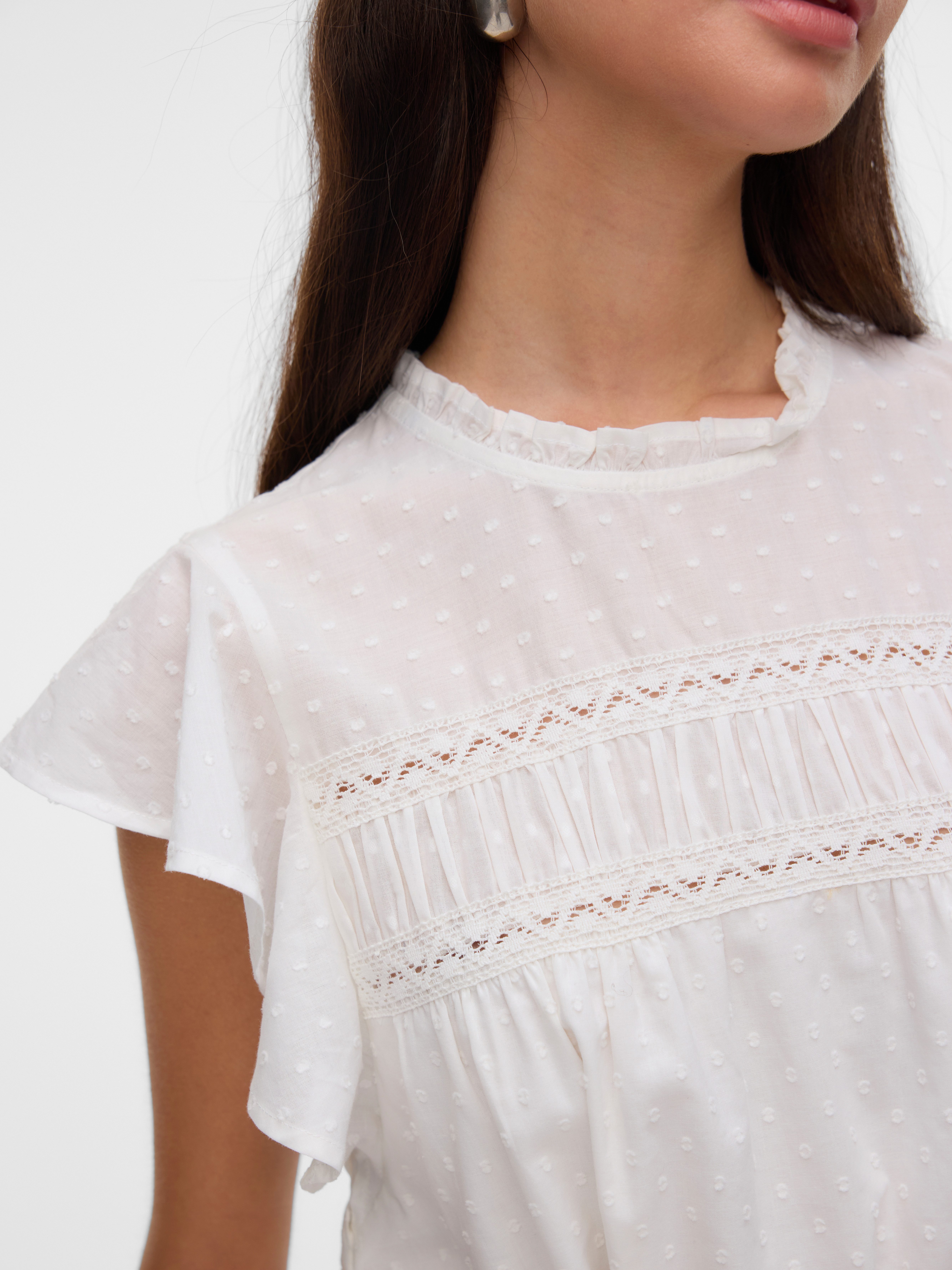 Vero Moda Mini-jurk VMTRINE SL SHORT LACE DRESS WVN GA NOOS