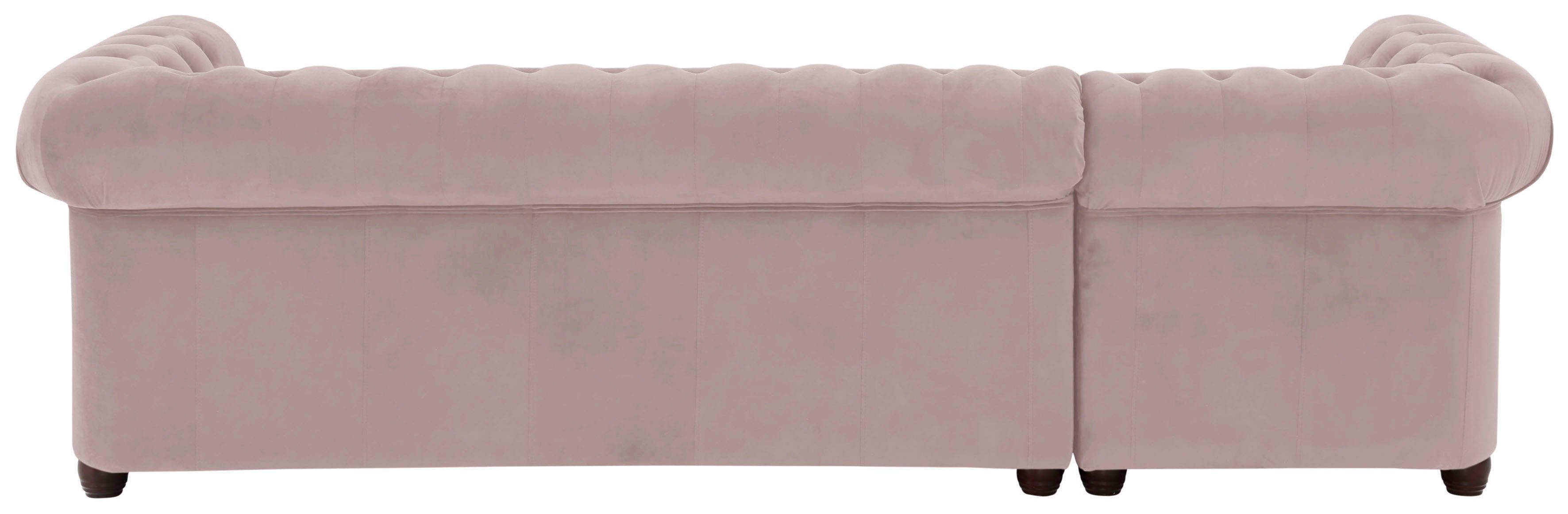 Home affaire Chesterfield-bank New Castle L-vorm hoogwaardige capitonnage in chesterfield-design, bxdxh: 255(171x72)