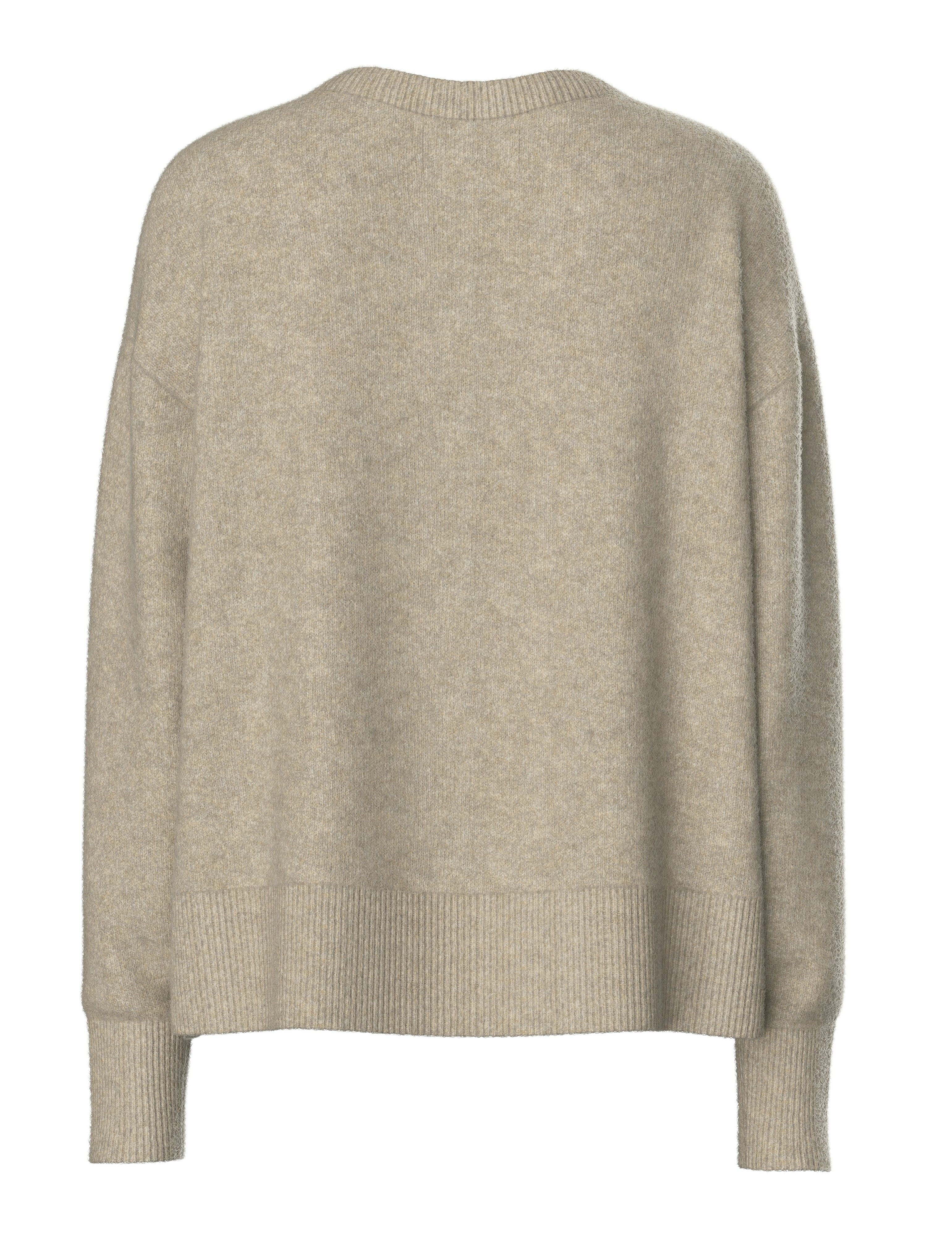 pieces Gebreide trui PCMALOU LS O-NECK CUTLINE KNIT NOOS BC