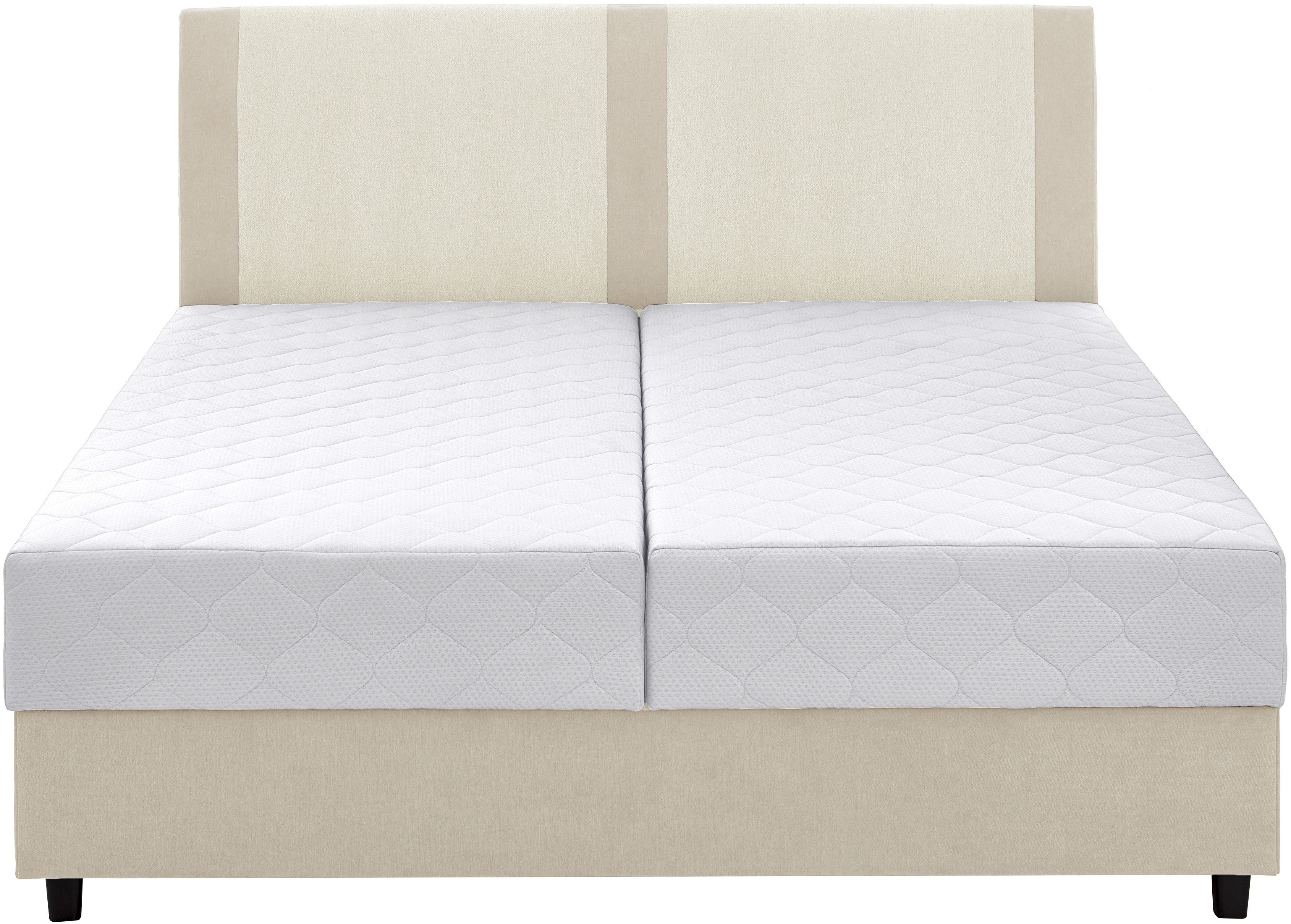 ATLANTIC home collection Boxspring Borgholm met pocketveringsmatras, bedkist en garnering in het hoofdbord