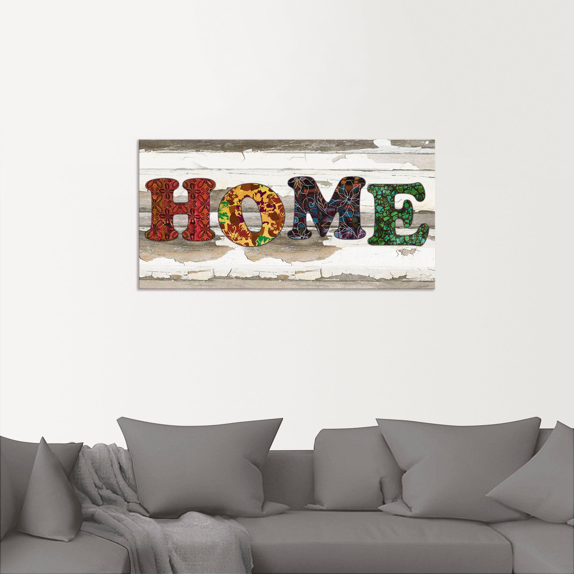 Artland Artprint Kleurrijk huis als artprint van aluminium, artprint voor buiten, poster in diverse formaten