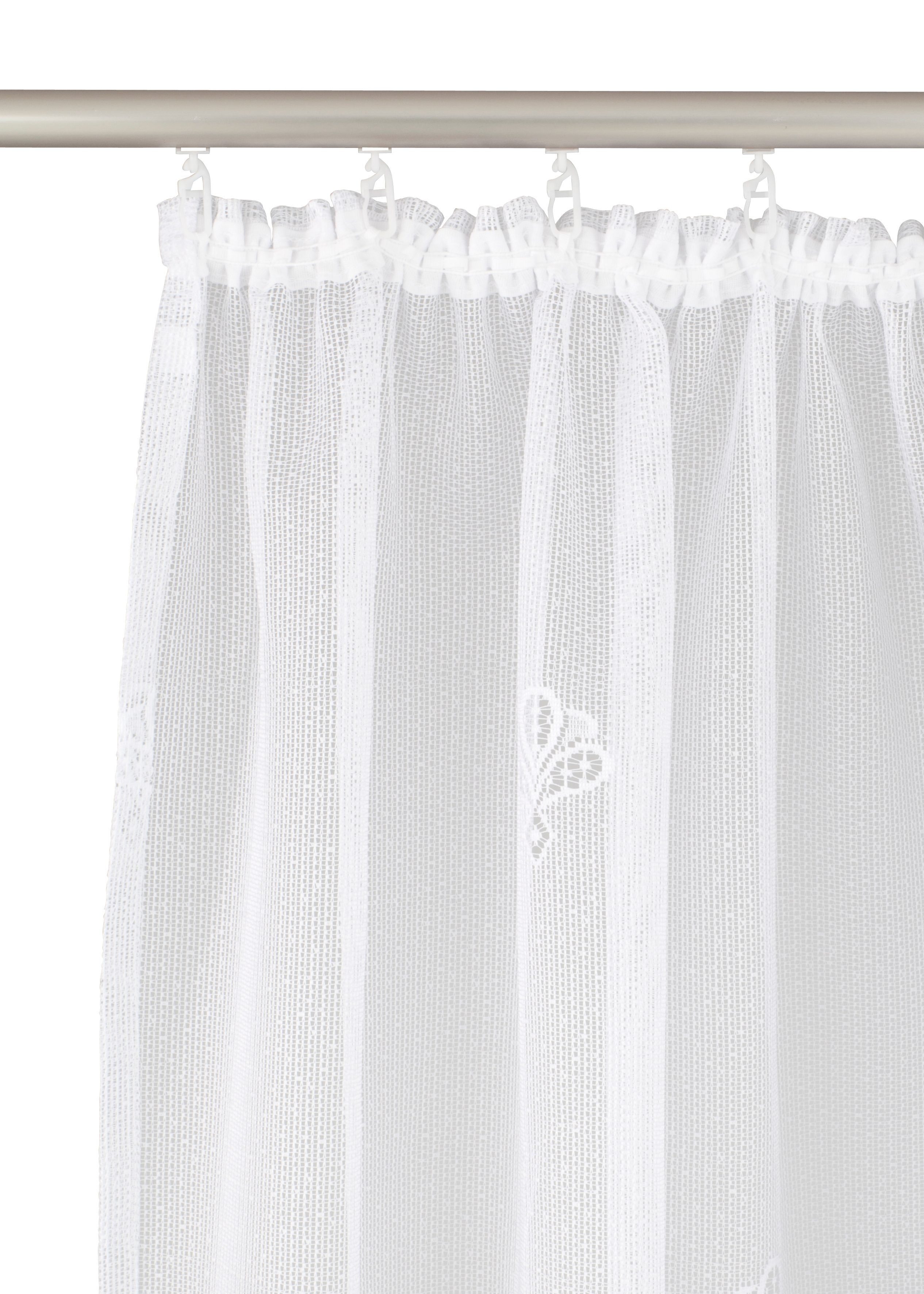 Weckbrodt Gordijn Aletta Jacquard, gestructureerd, halfdoorzichtig, allover, motief, bies, store (1 stuk)