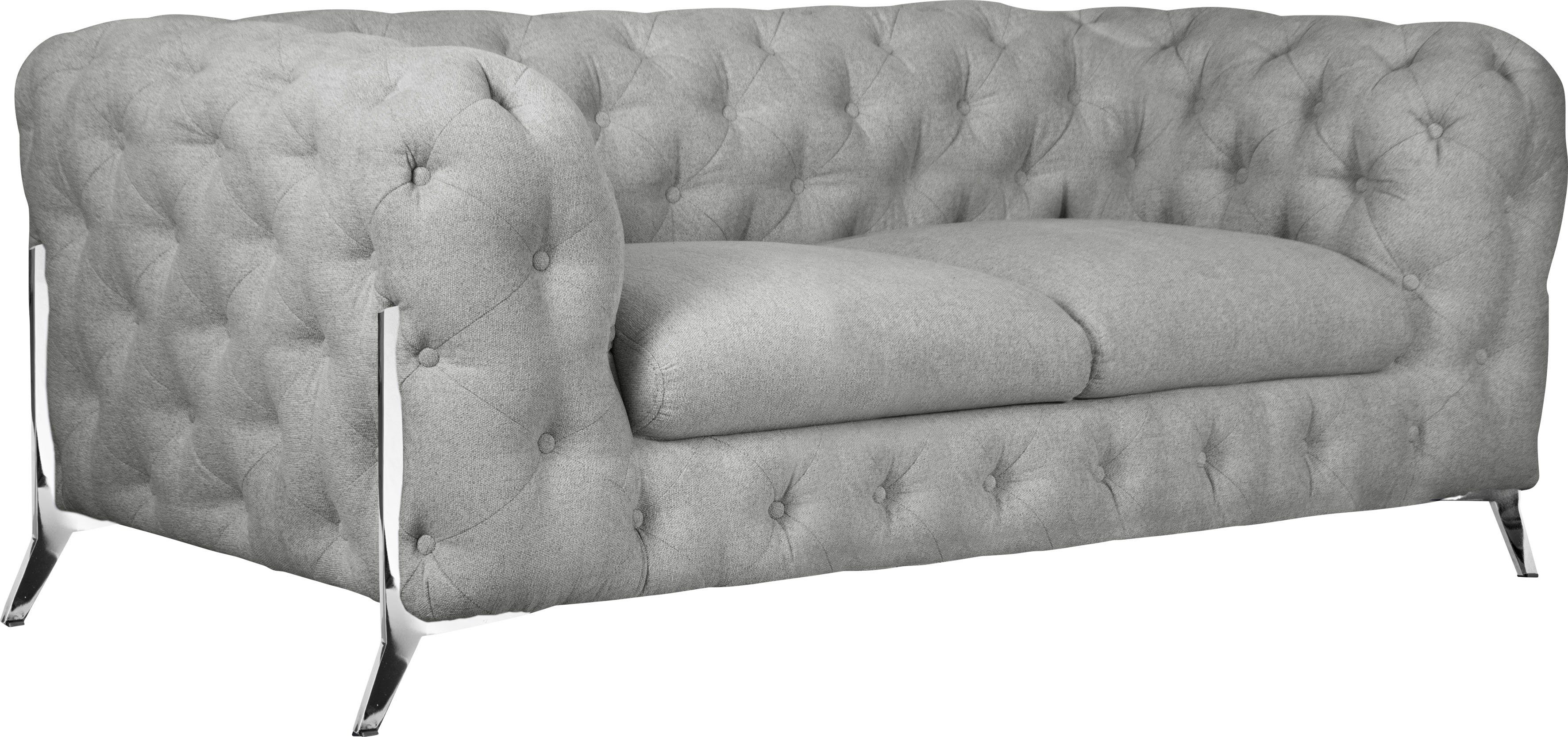 Leonique Chesterfield-bank Amaury luxueuze capitonnage, moderne chesterfield look, kleur van de poten ter keuze