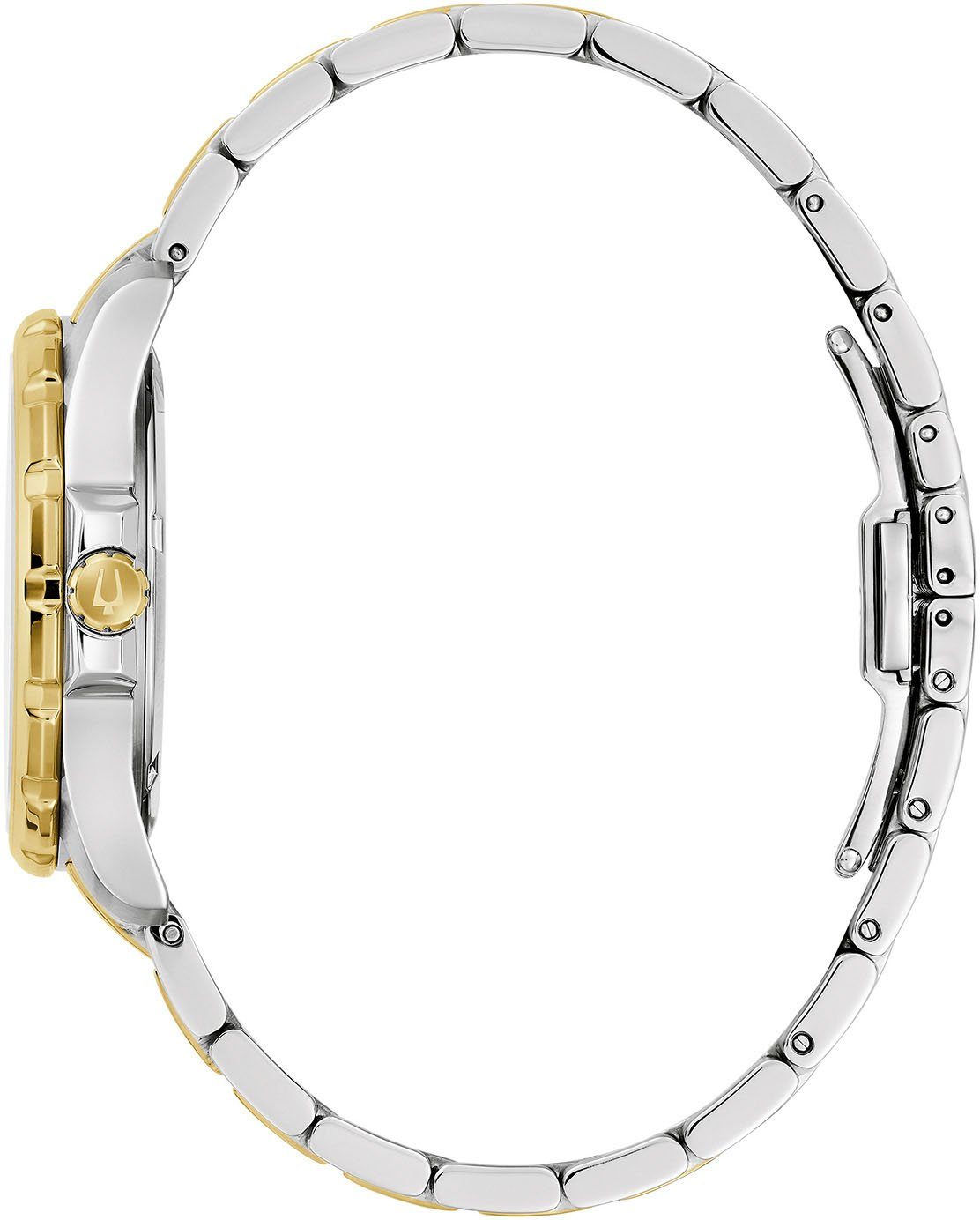 Bulova Kwartshorloge Marine Star Polshorloge, dameshorloge, parelmoer wijzerplaat, met diamanten, saffierglas