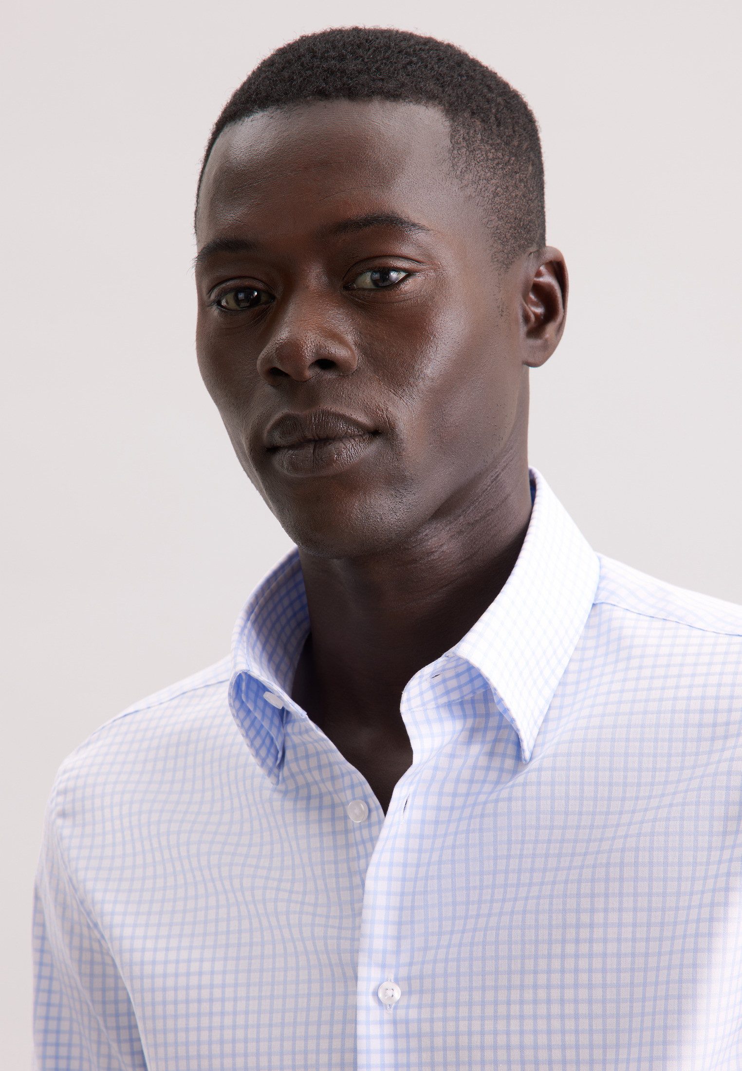 seidensticker Businessoverhemd Zwarte roos Slim 1/1 Bedekte Button-Down-kraag ruit