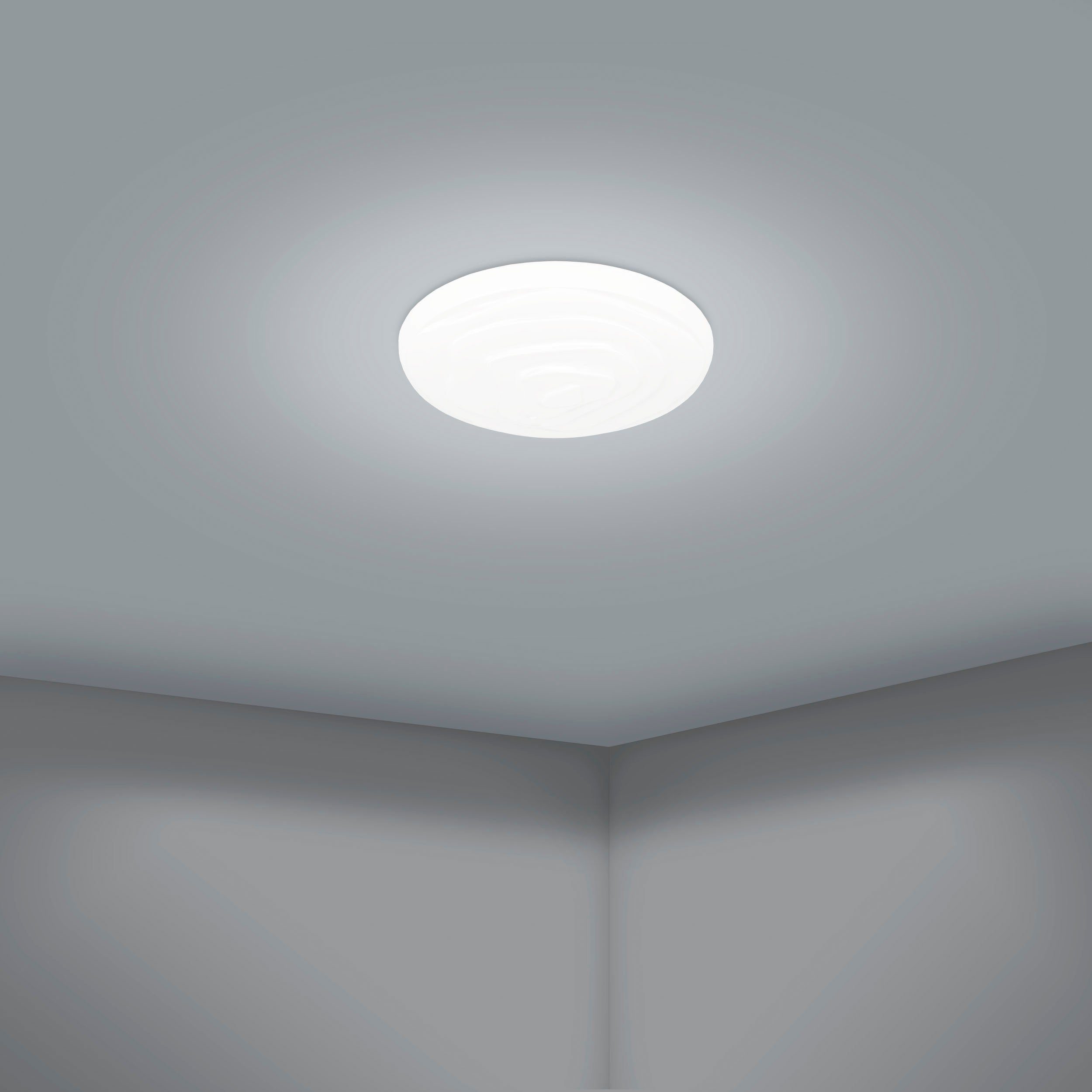 EGLO Plafondlamp BATTISTONA Plafondlamp in wit van staal - 2,9W en 1,45 - warmwit - koudwit (1 stuk)