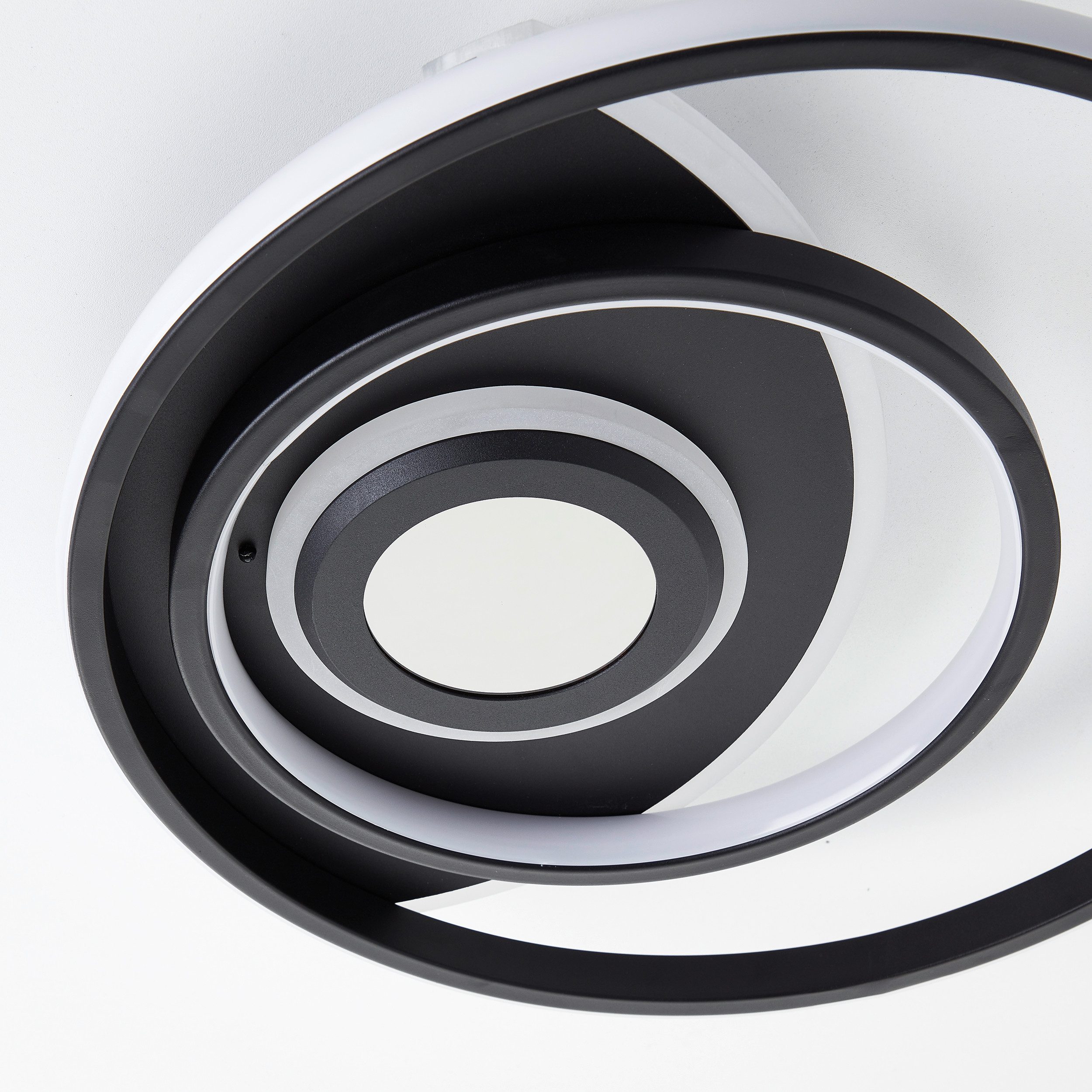 Brilliant Leuchten Led-plafondlamp Opame Ø 41 cm, 4400 lm, dimbaar, 3000-6500 K, afstandsbediening, metaal, zwart