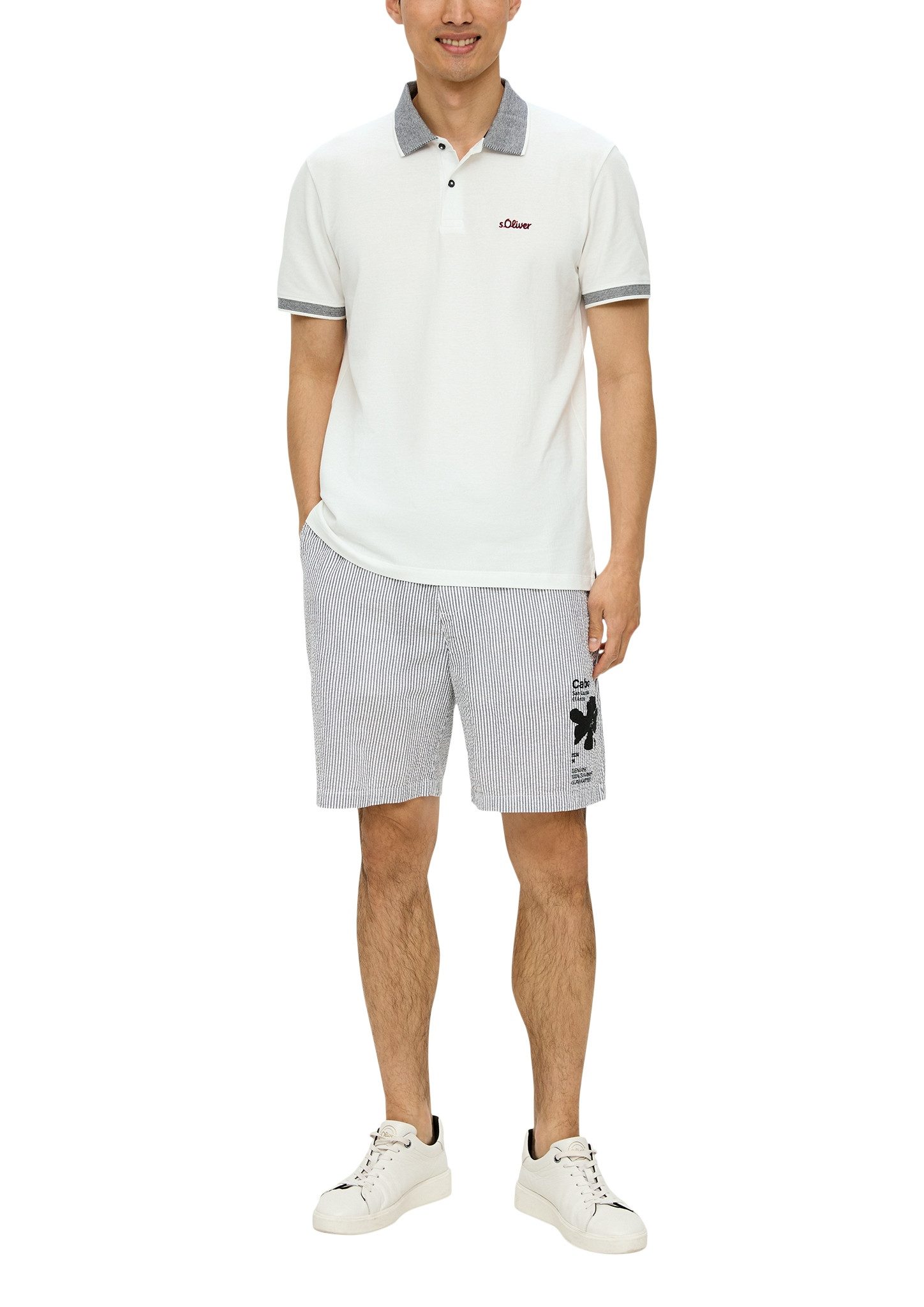 s.Oliver Poloshirt met merkopschrift